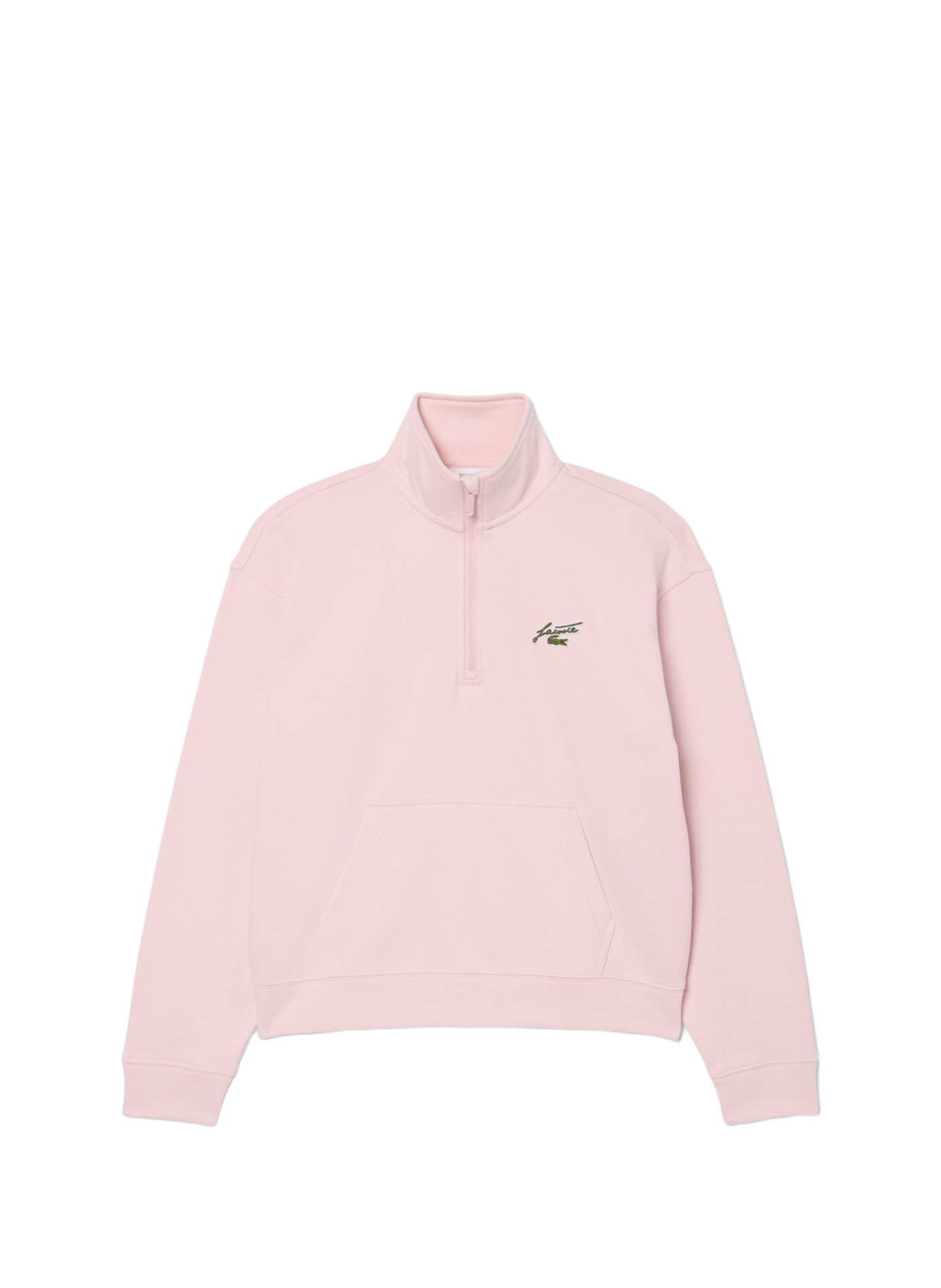 Sweat droit col montant en coton mélangé LACOSTE Rose