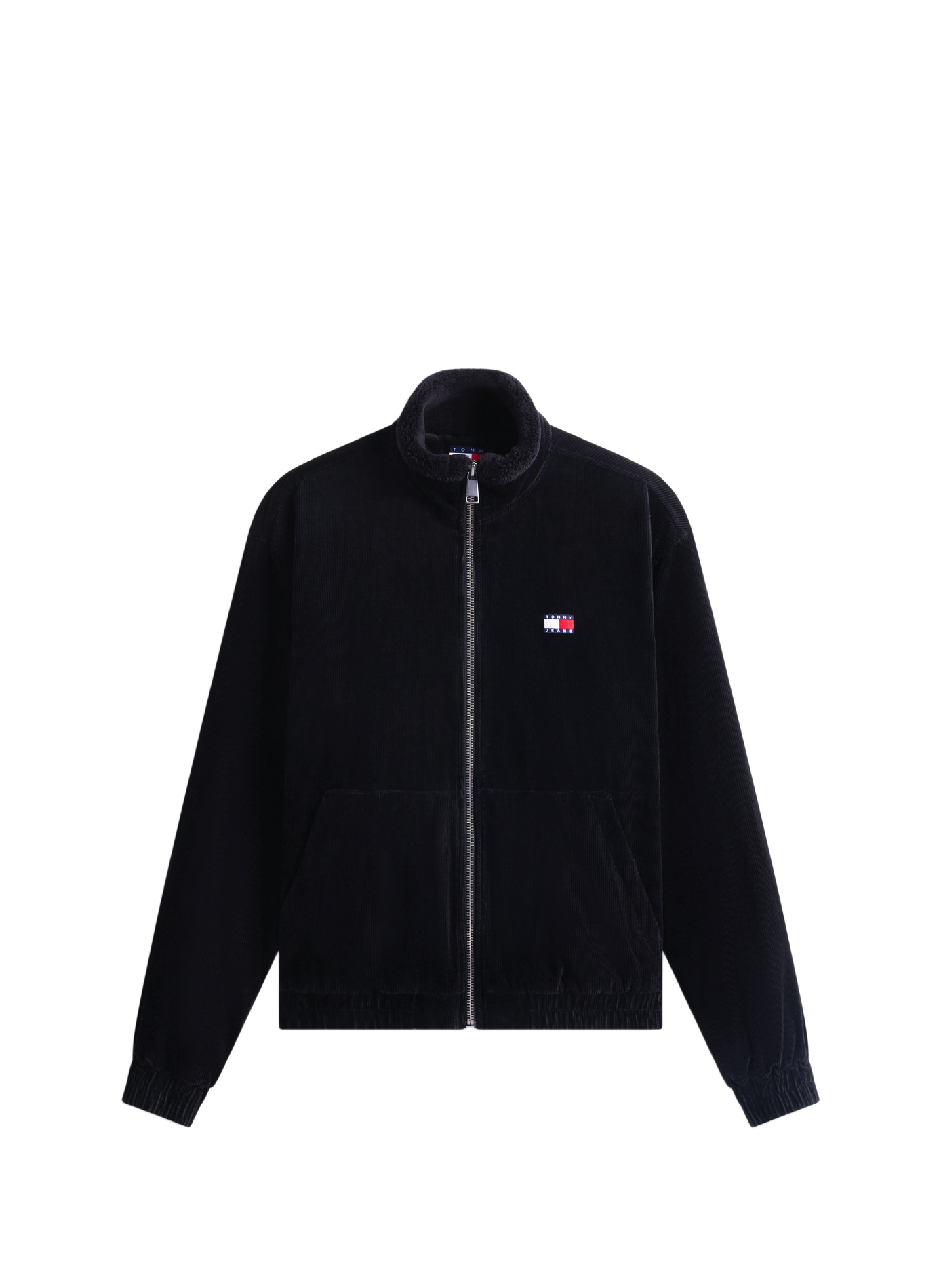 Blouson col montant zippé en velours côtelé TOMMY HILFIGER Noir