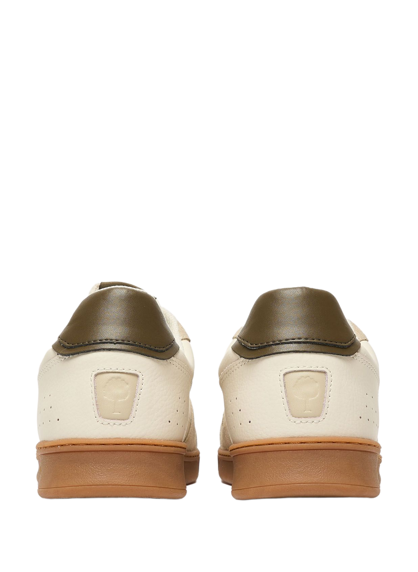 Mixed leather sneakers FAGUO Beige