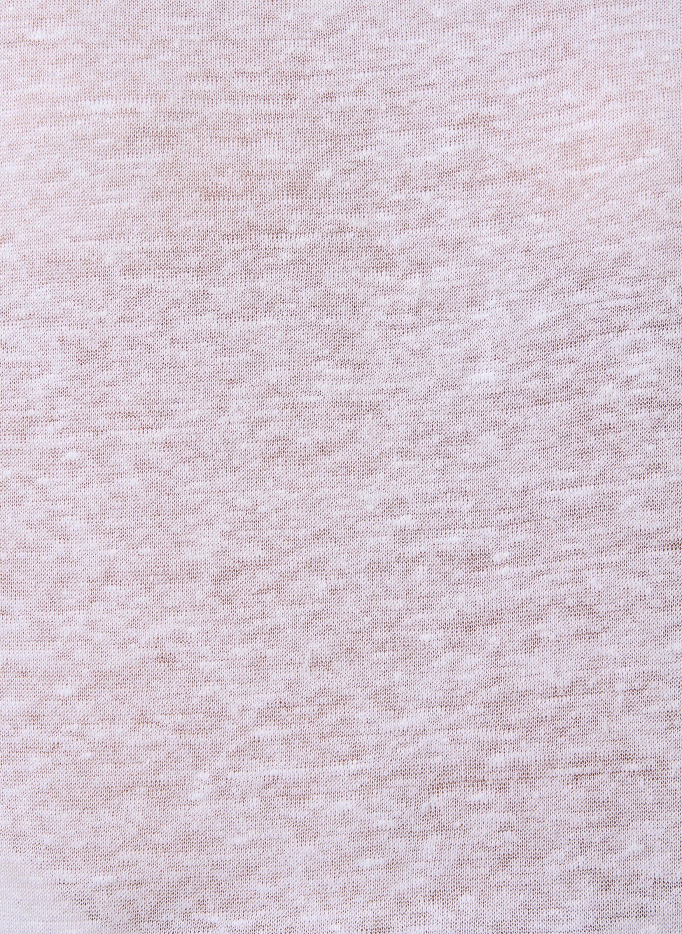 Recht T-shirt van gemêleerd linnen LA FEE MARABOUTEE Wit