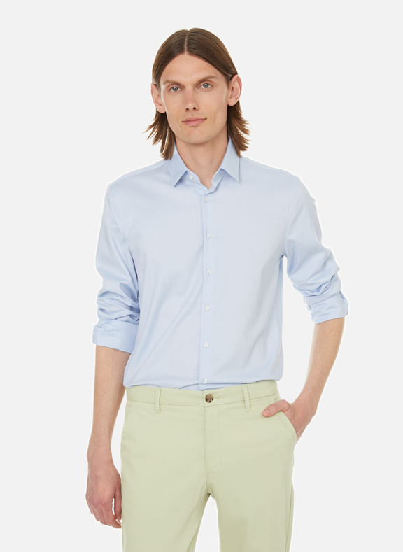 CALVIN KLEIN Long-sleeve cotton Shirt  Blue