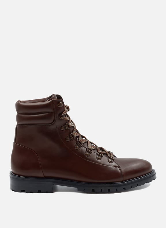 Boots montagne cuir lisse Marron by JULES & JENN JULES & JENN Boots montagne cuir lisse Marron