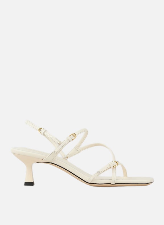 Sandales à talons en cuir Blanc by SANDRO SANDRO Sandales à talons en cuir Blanc