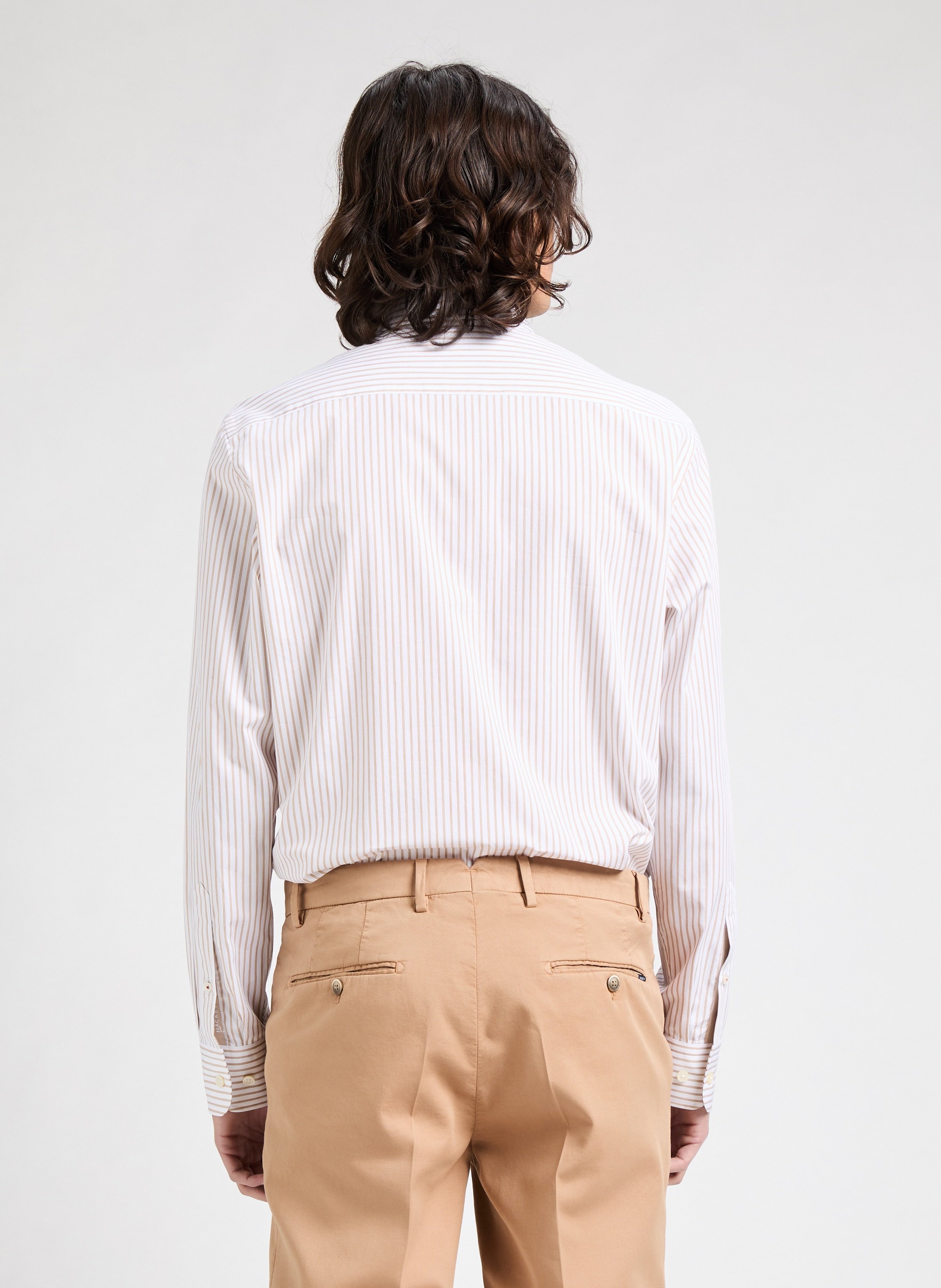 Chemise rayée Melange HACKETT Beige