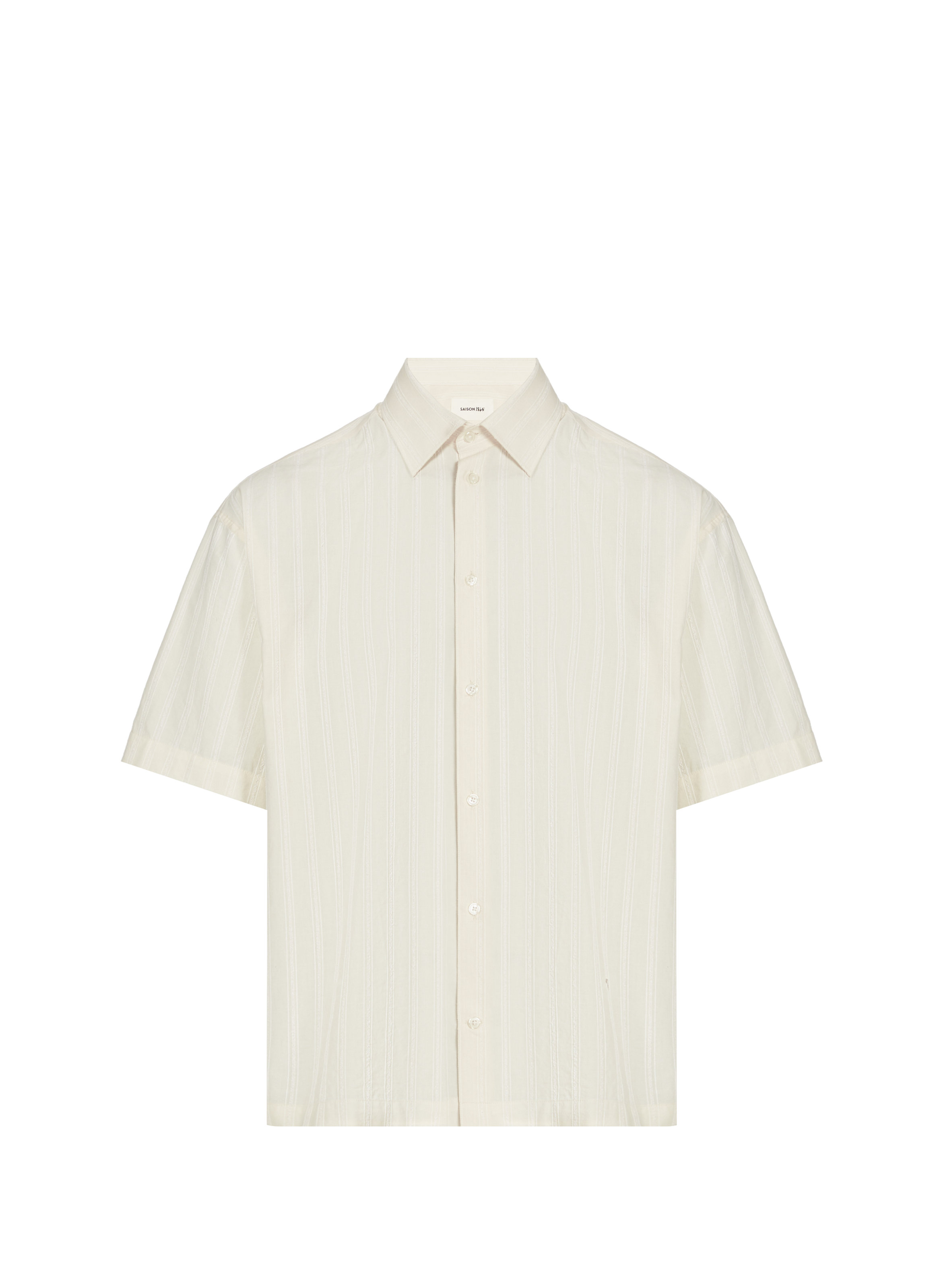 Shirt FIBER in cotton SAISON 1865 Beige
