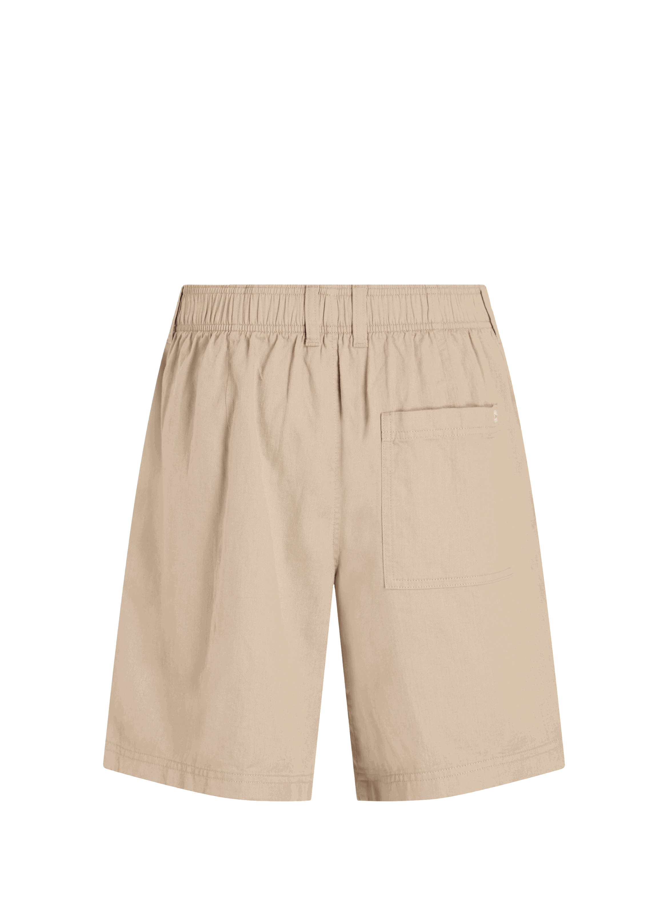 Cotton and linen shorts Beige