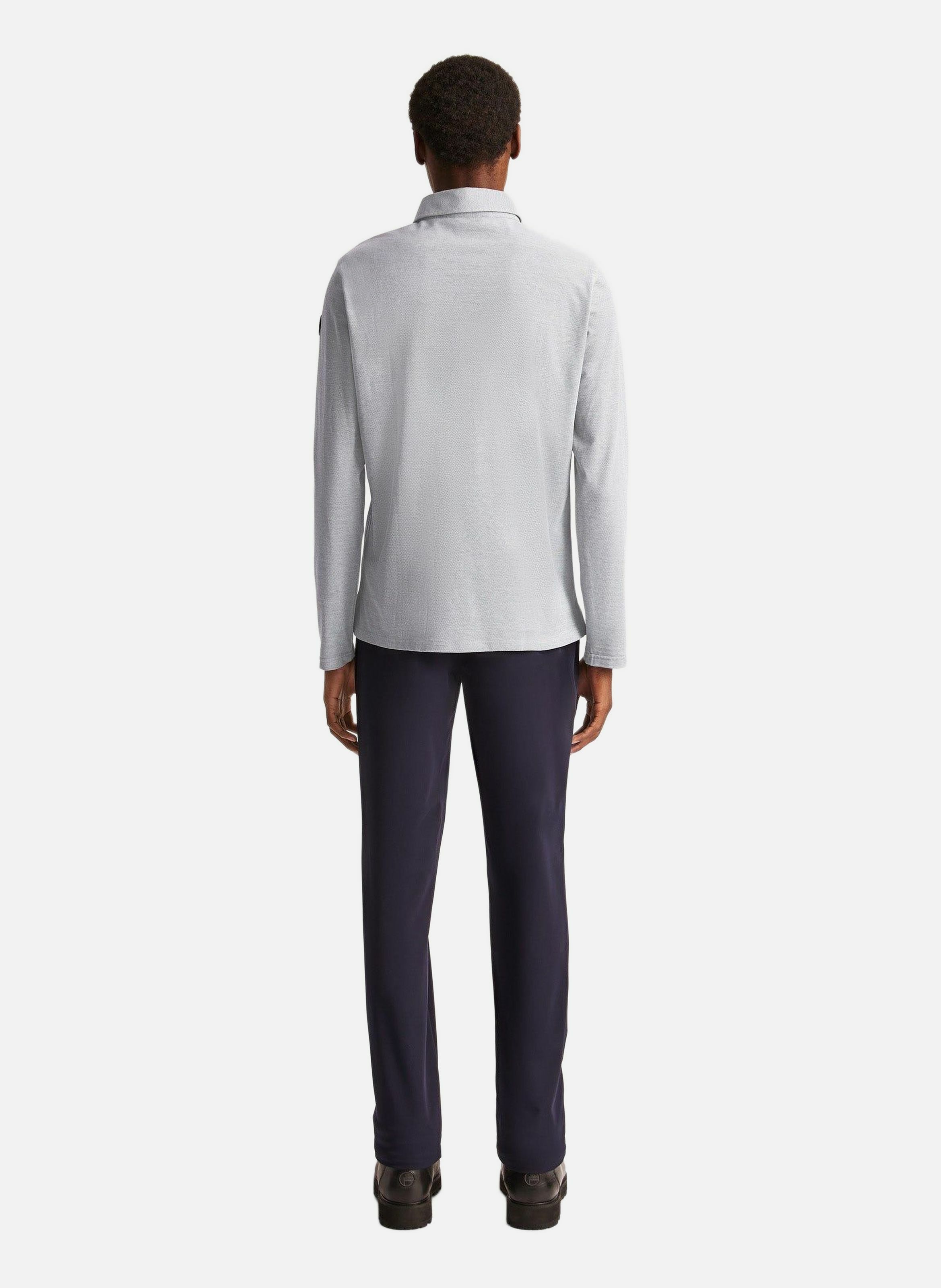 Polo manches longues giorgio col tailleur coupe regular FUSALP Gris