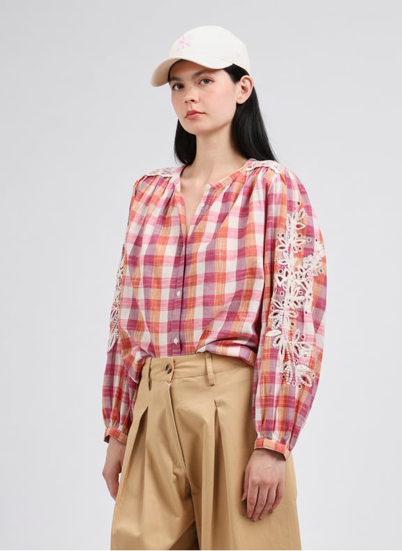Blouse à carreaux Multicolore by LOUISE MISHA LOUISE MISHA Blouse à carreaux Multicolore