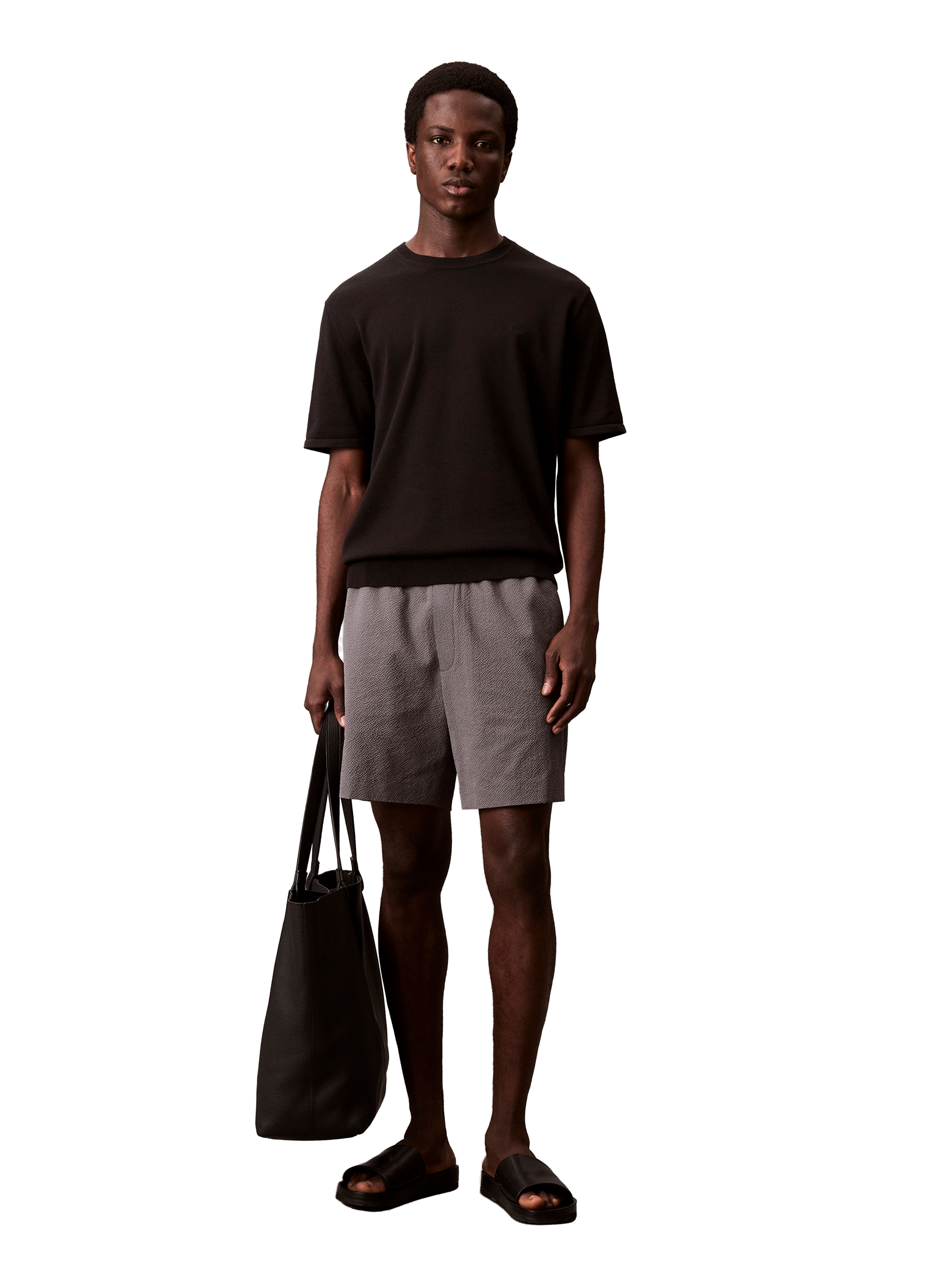 Short en seersucker CALVIN KLEIN Gris