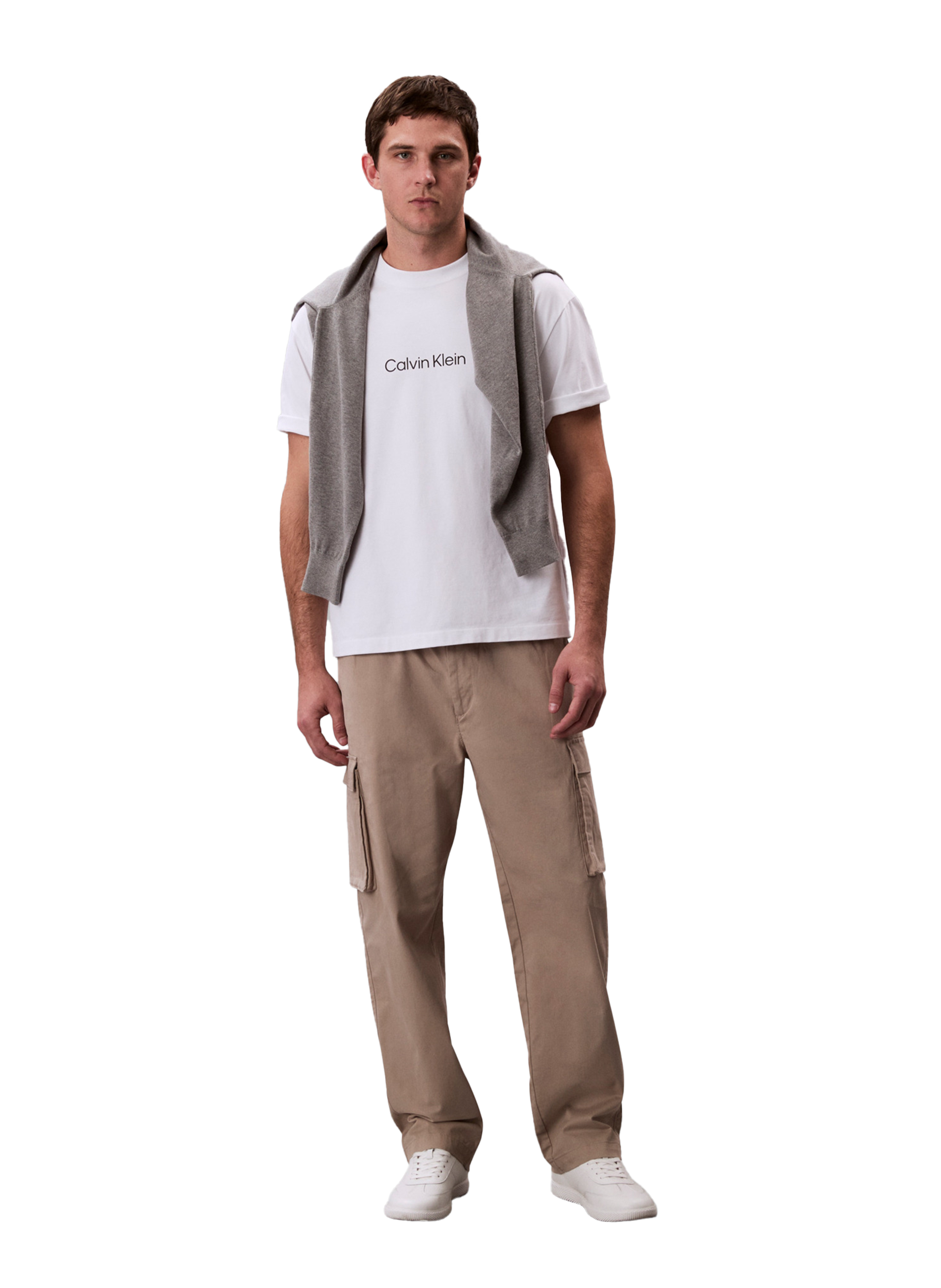 Cotton Cargo Pants CALVIN KLEIN Brown