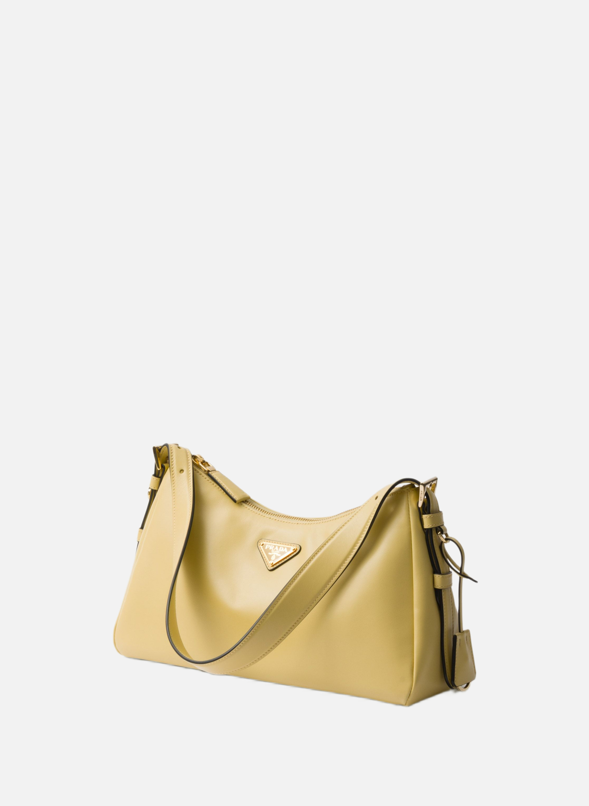 Sac porté épaule prada aimée en cuir PRADA Jaune
