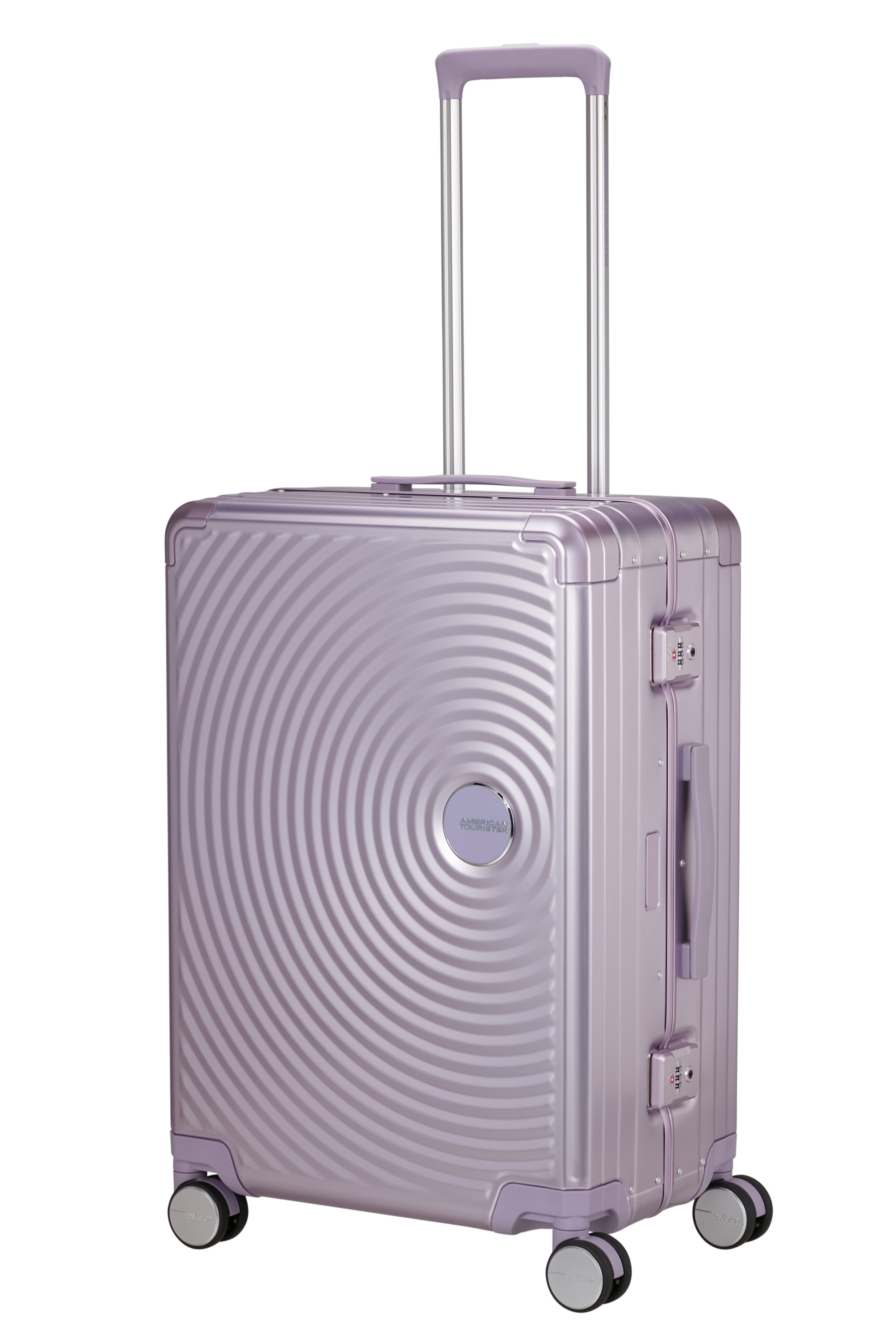 Soundbox alu valise 4 roues taille m AMERICAN TOURISTER Violet