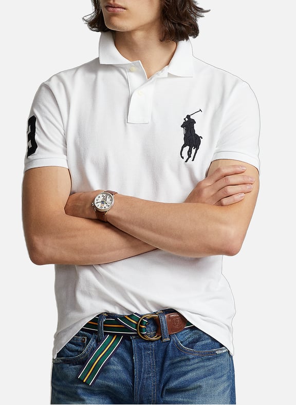 Polo ultra cintré en coton Blanc by POLO RALPH LAUREN POLO RALPH LAUREN Polo ultra cintré en coton Blanc