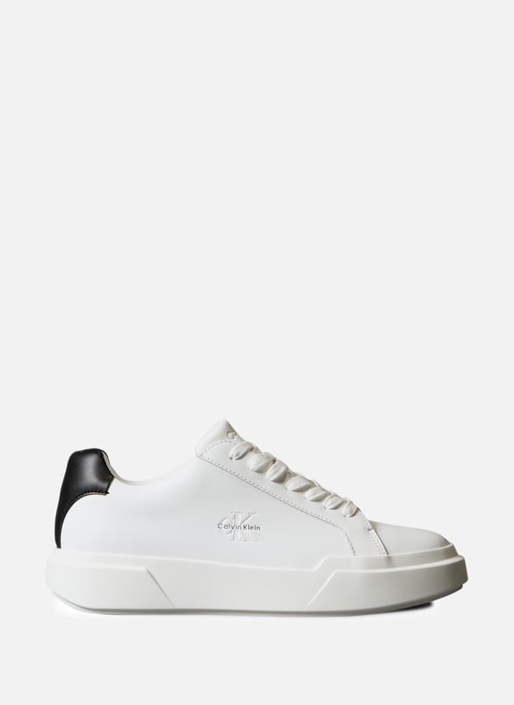 Baskets basses en cuir Blanc by CALVIN KLEIN CALVIN KLEIN Baskets basses en cuir Blanc
