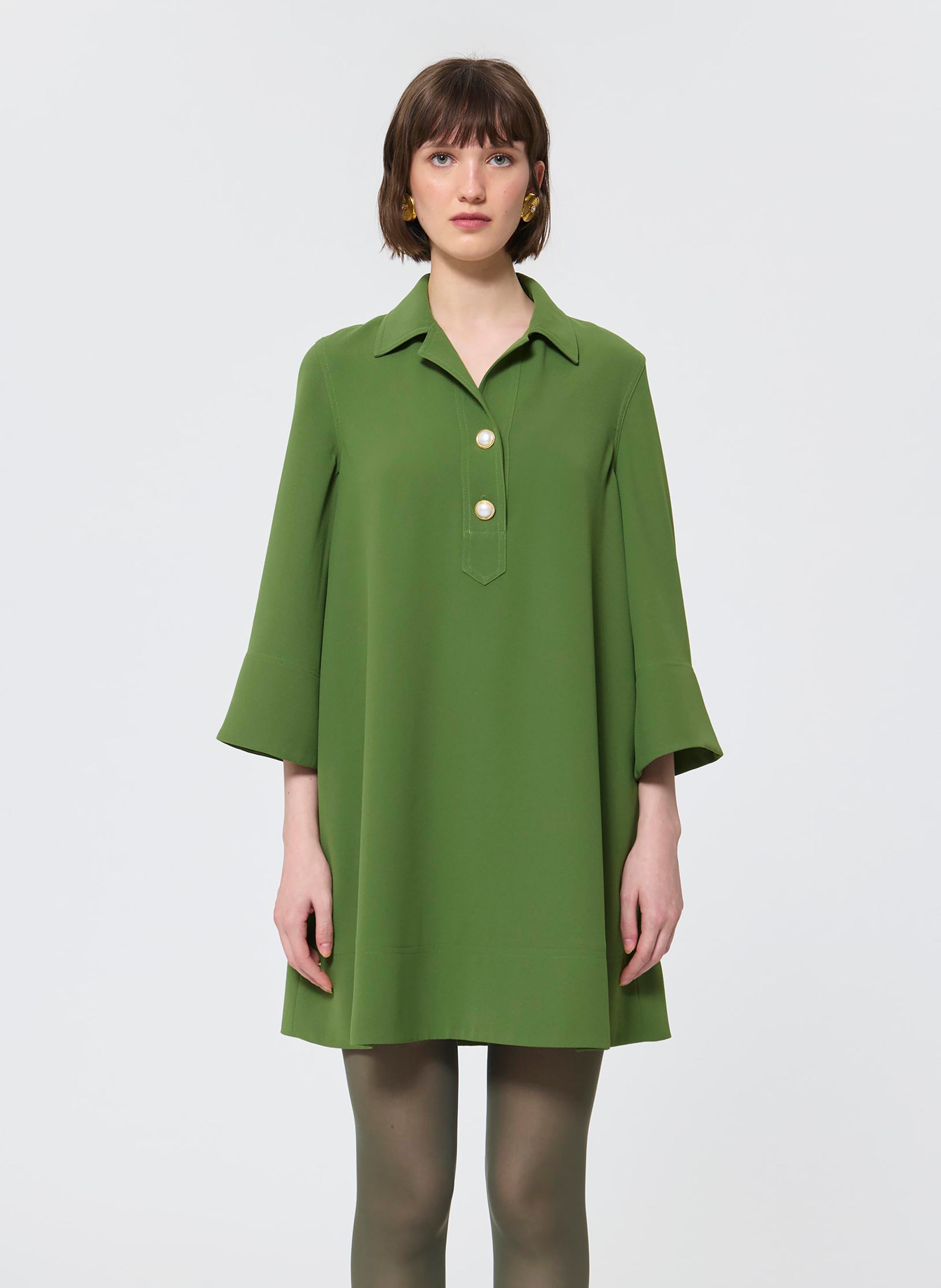 TARA JARMON Robe large unie - ross Vert