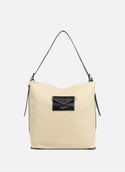 Grand sac seau - canvas kba  Beige - noir