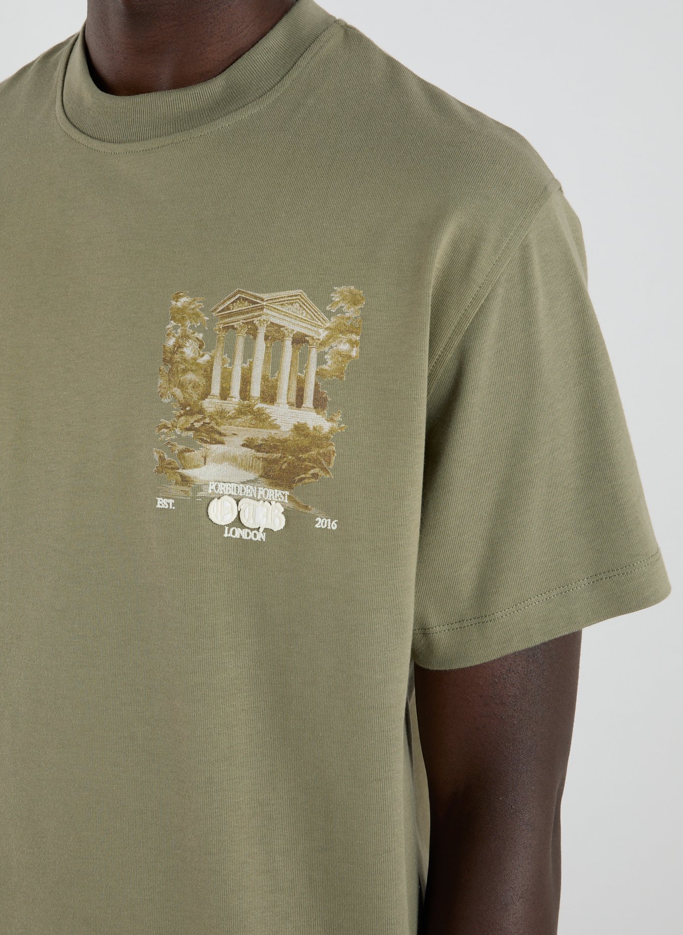 Biker-style cotton t-shirt ONLY THE BLIND Green