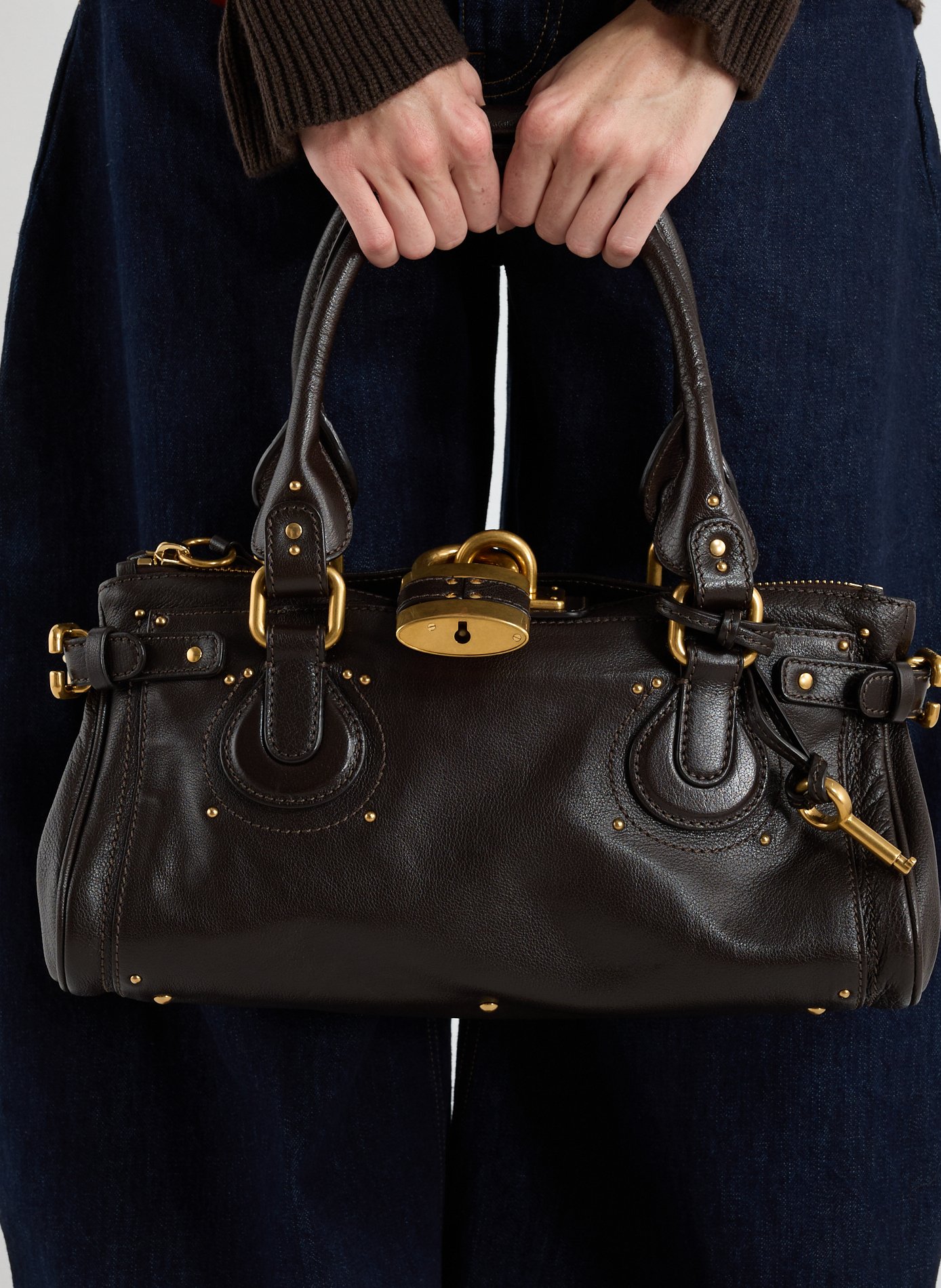 Sac à main en cuir CHLOÉ Marron