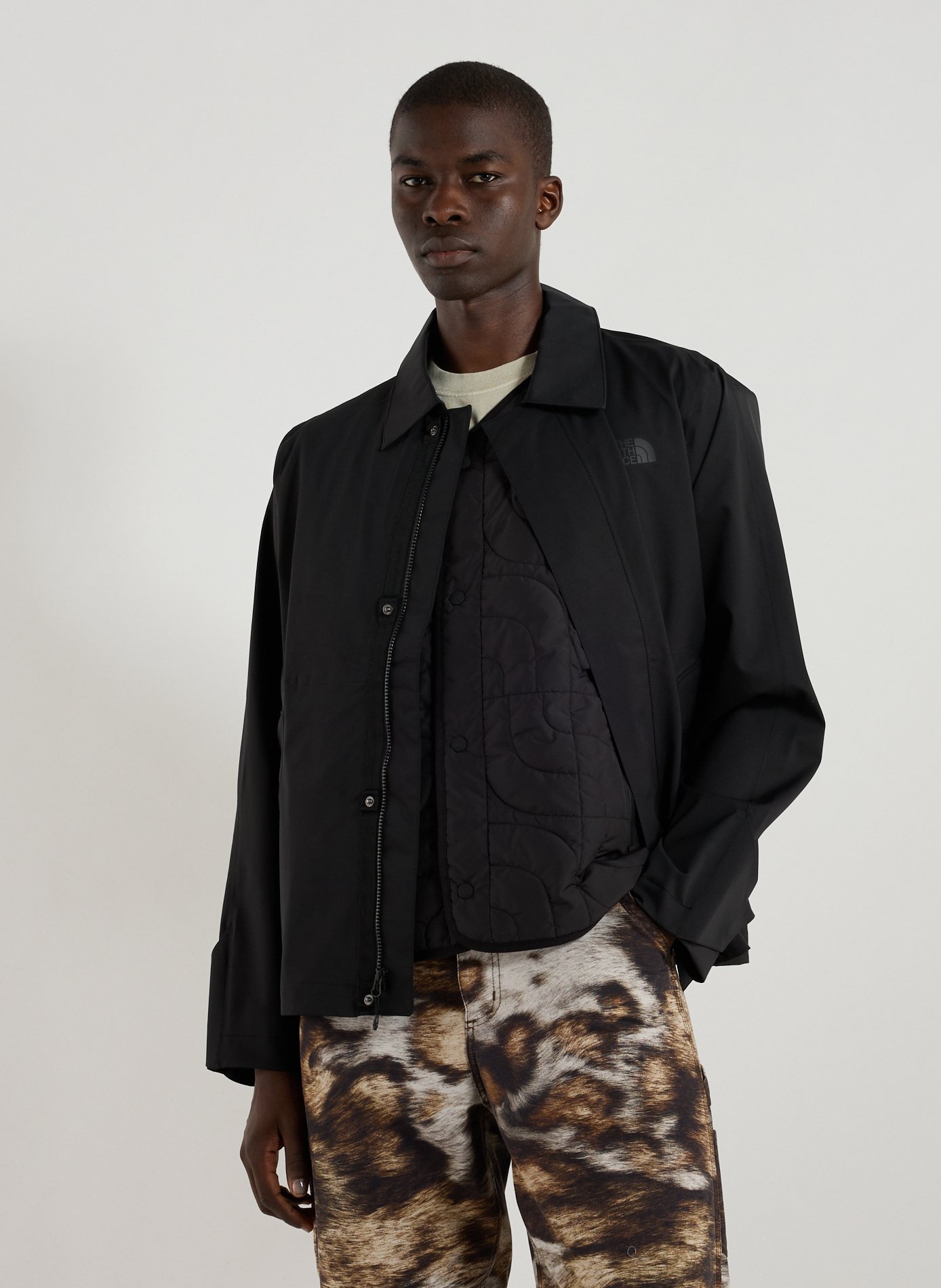 Jacket with classic collar and removable inner vest THE NORTH FACE Black