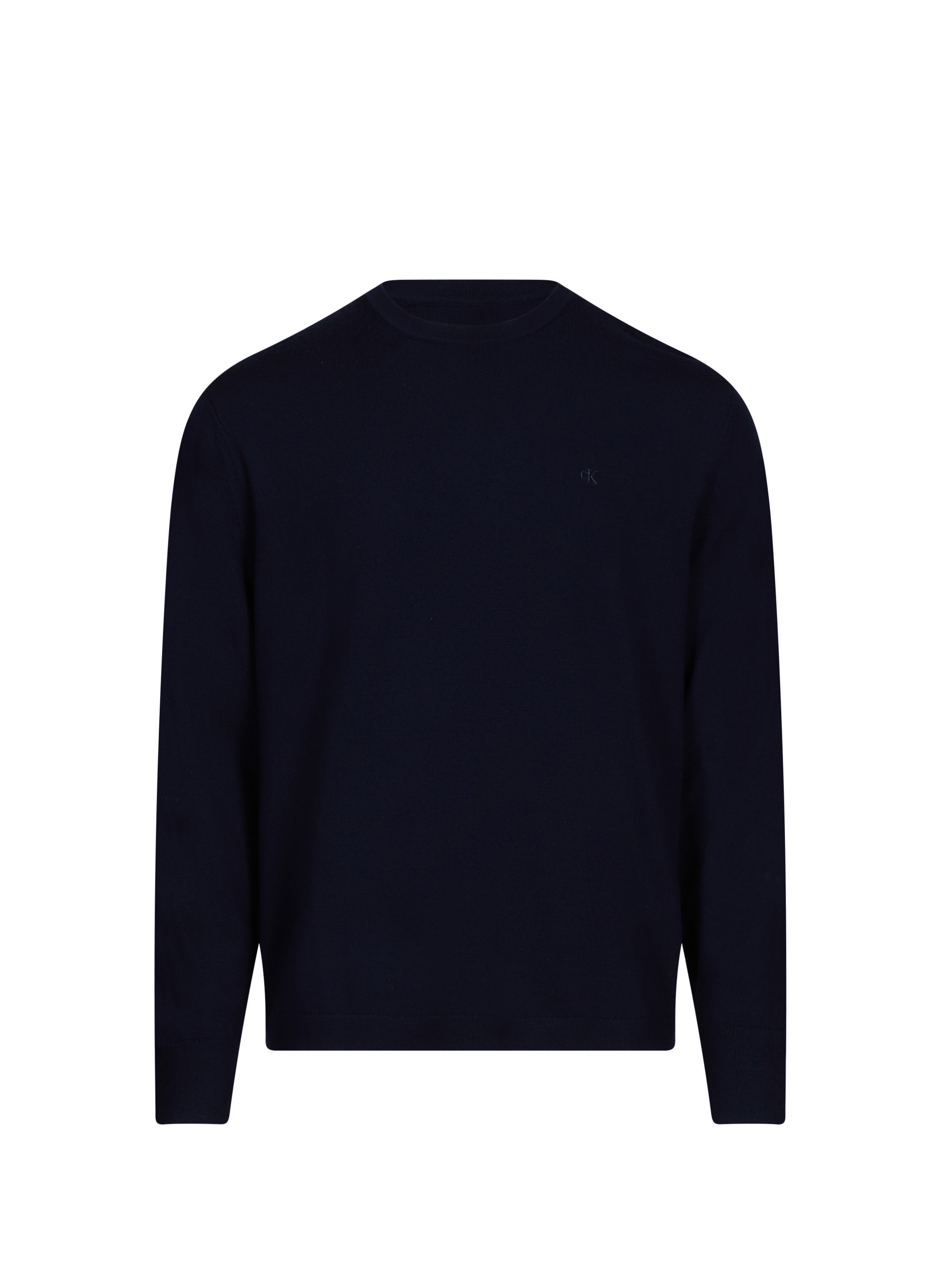 CALVIN KLEIN Pull en laine mérinos Bleu