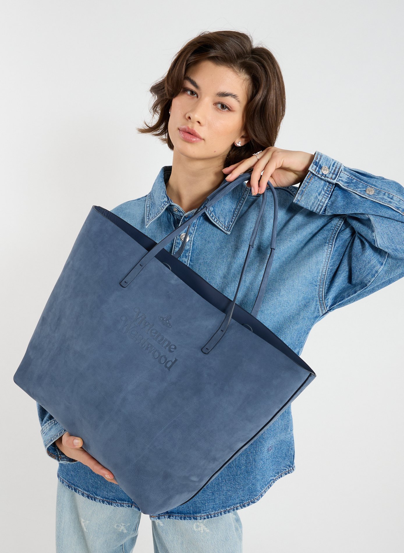 LEATHER BAG VIVIENNE WESTWOOD Blue