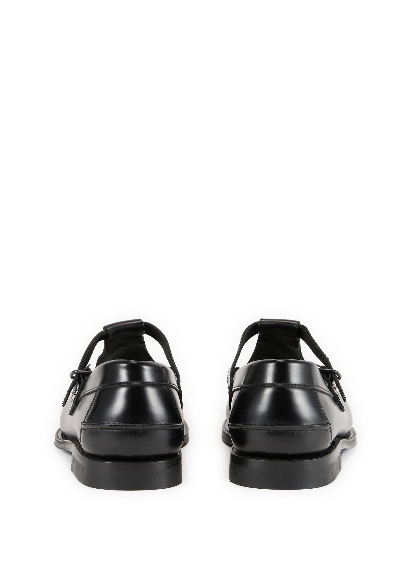 HEREU Mocassins à boucle en cuir Noir