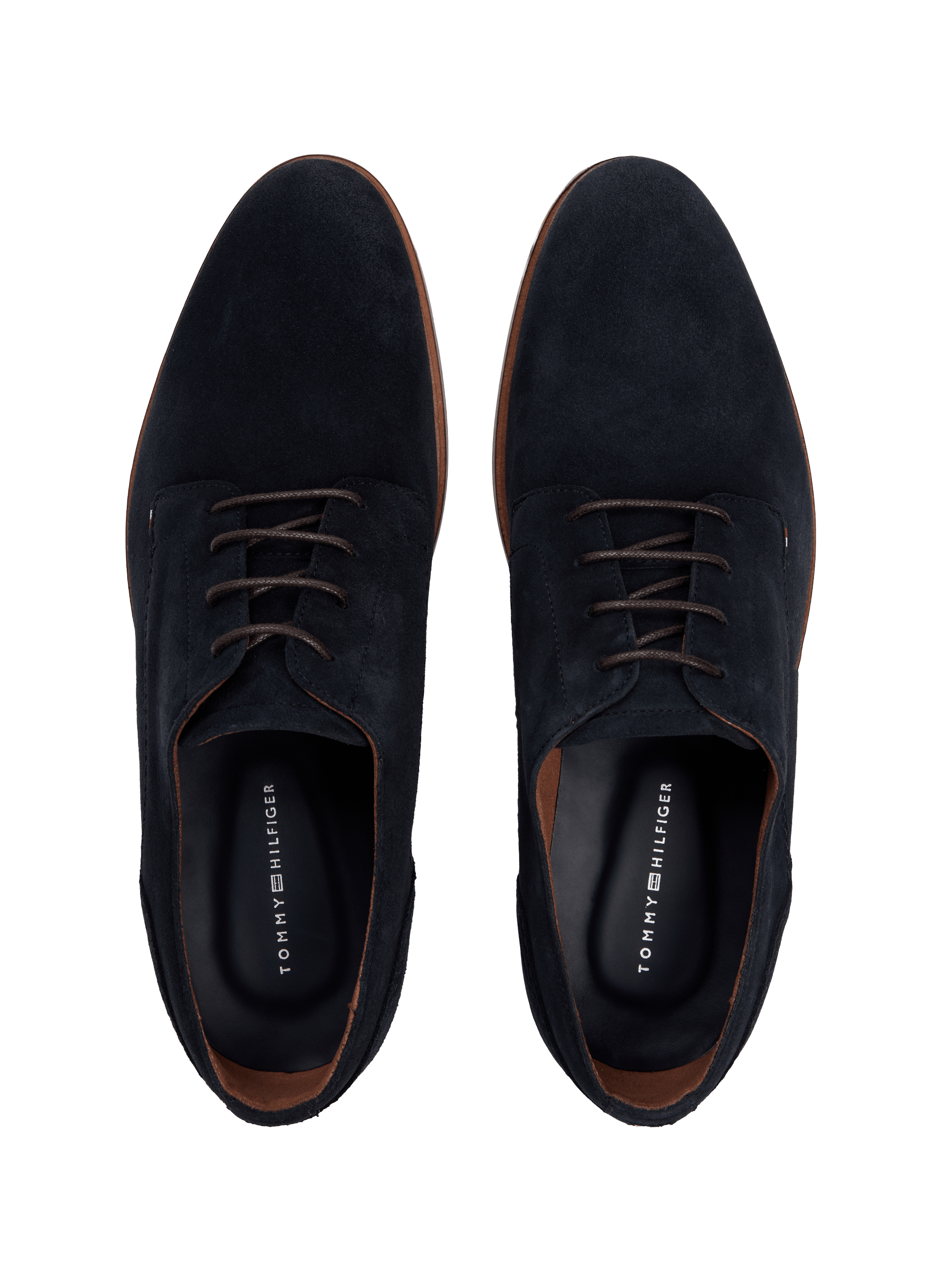 Derbies en cuir de vache suédé TOMMY HILFIGER Bleu