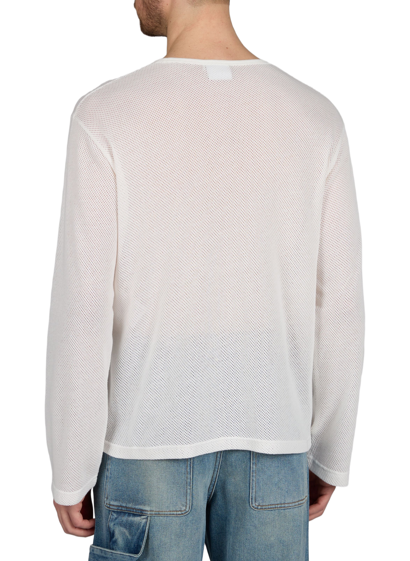 Mesh round neck sweater COURRÈGES White