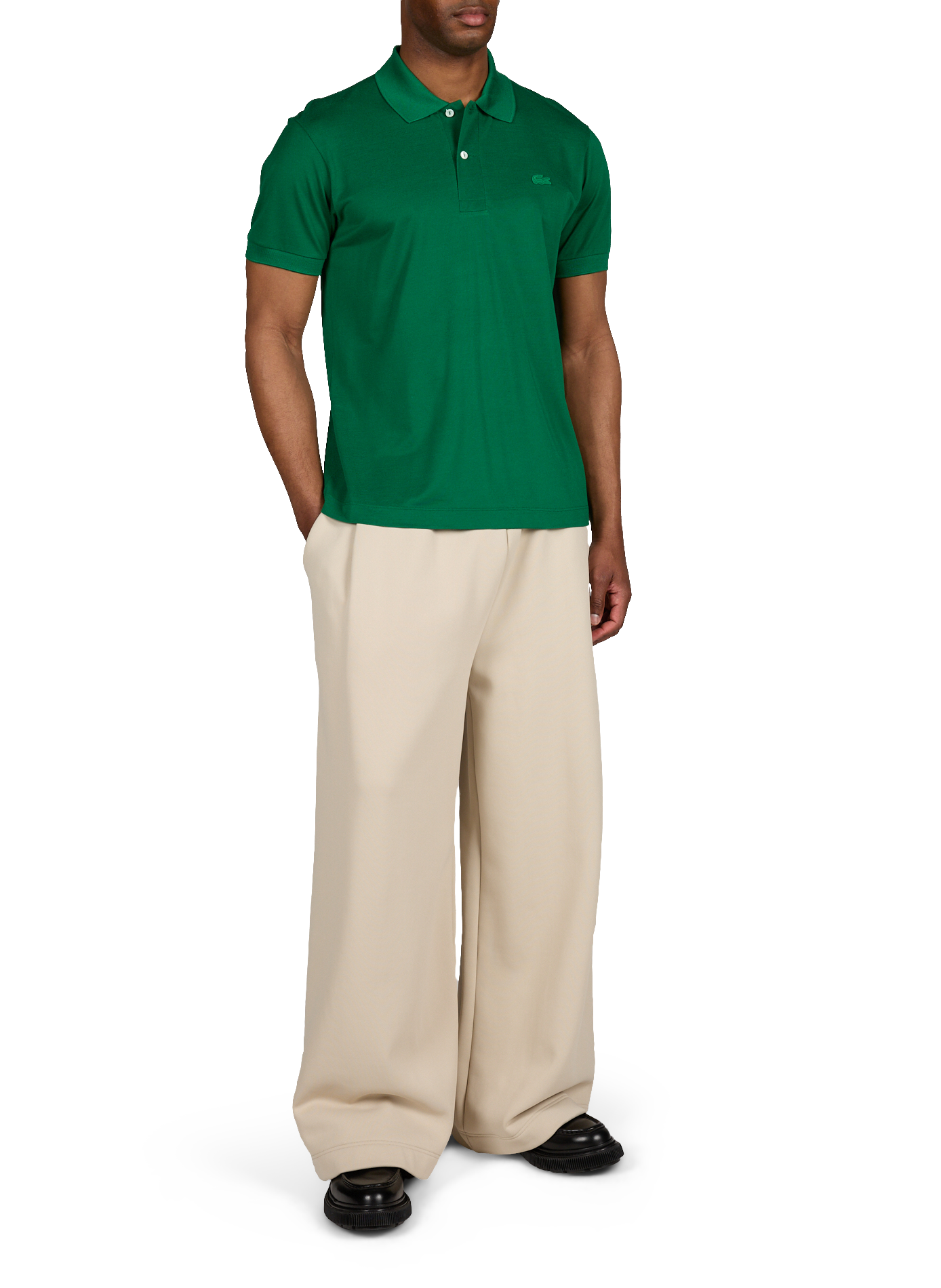 Kurzarm-Poloshirt mit Seiden-Logo LACOSTE Grun