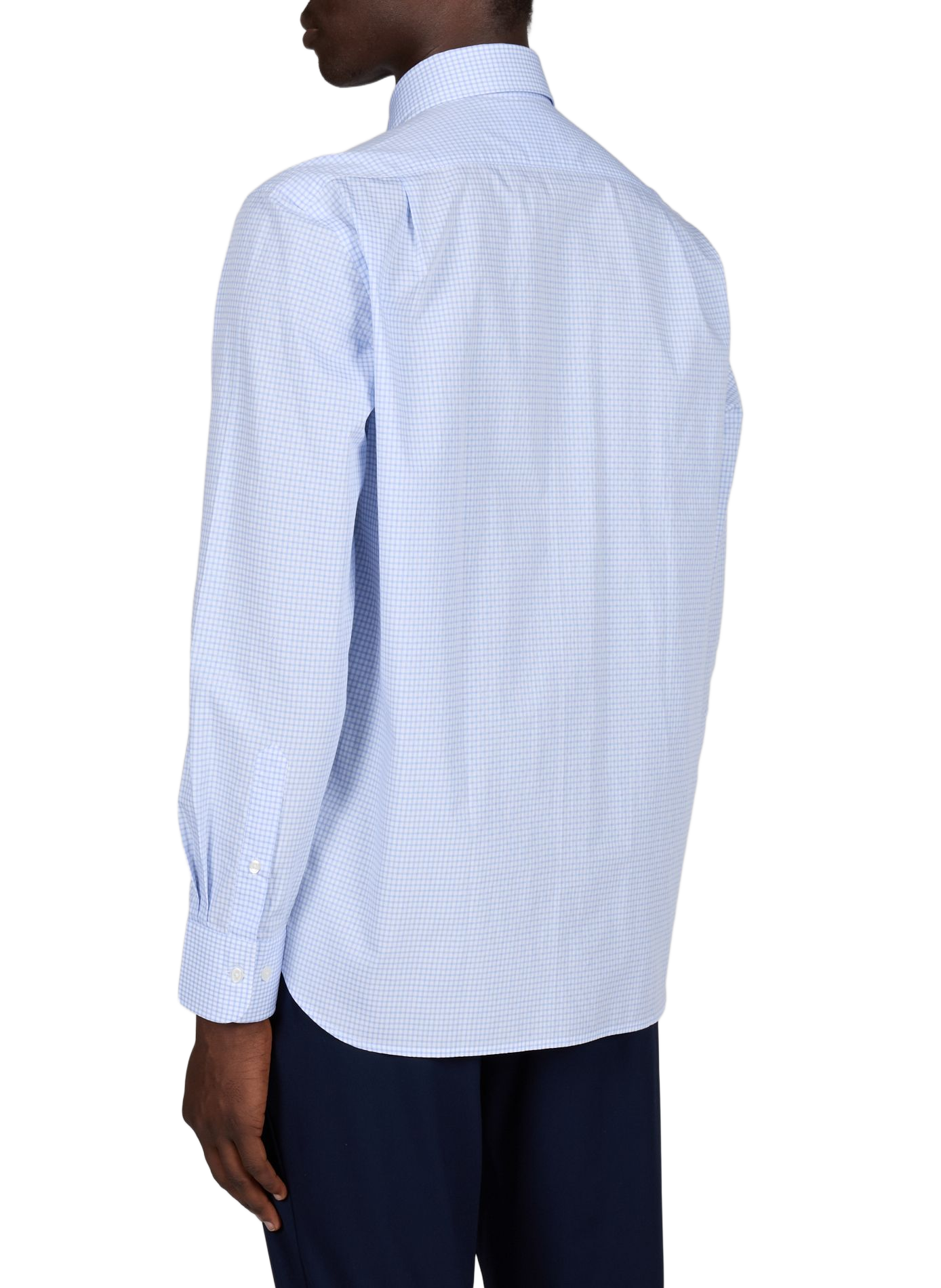 Chemise en coton dobby à carreaux EDEN PARK Bleu