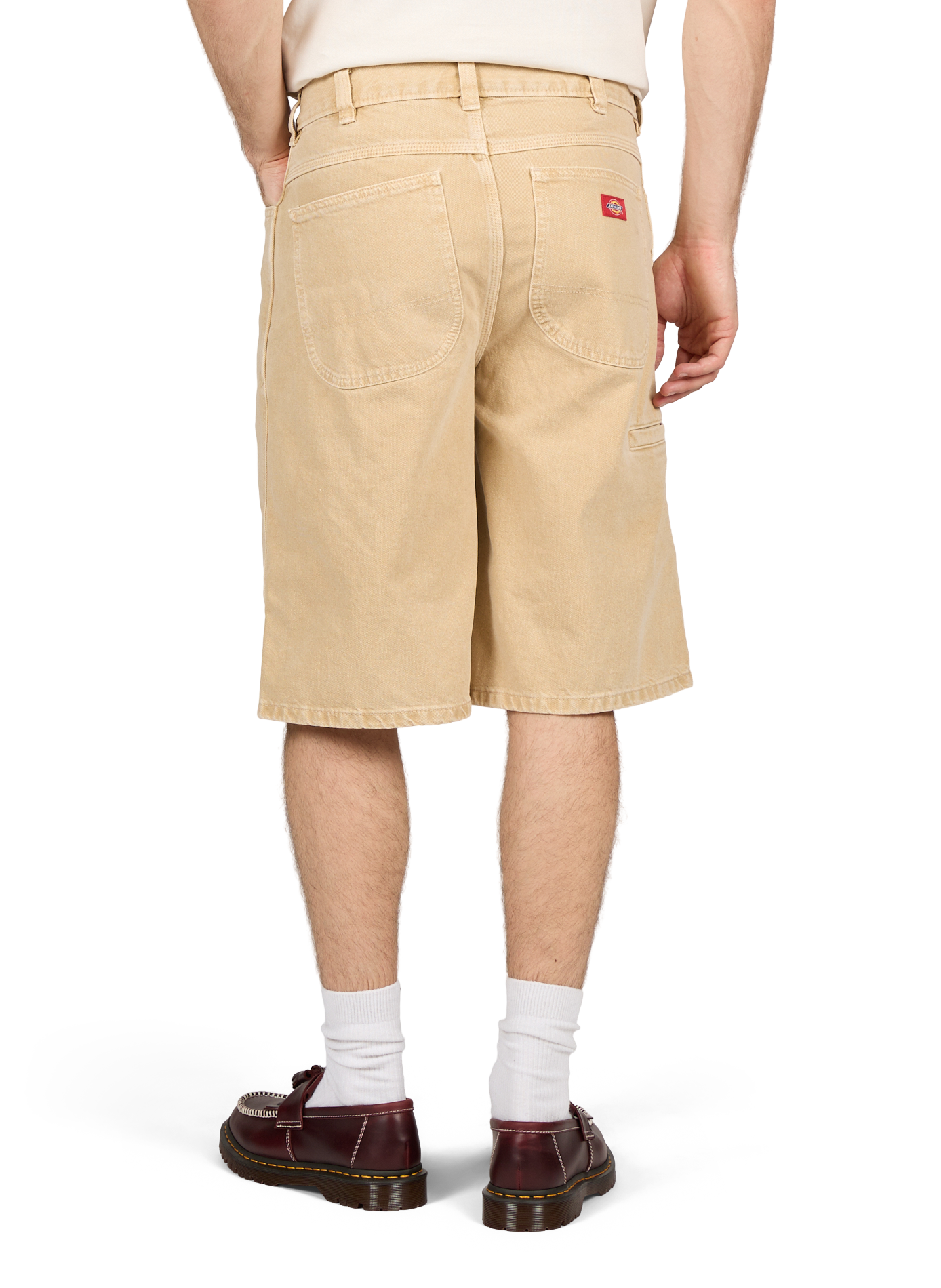 Short droit en denim de coton DICKIES Beige