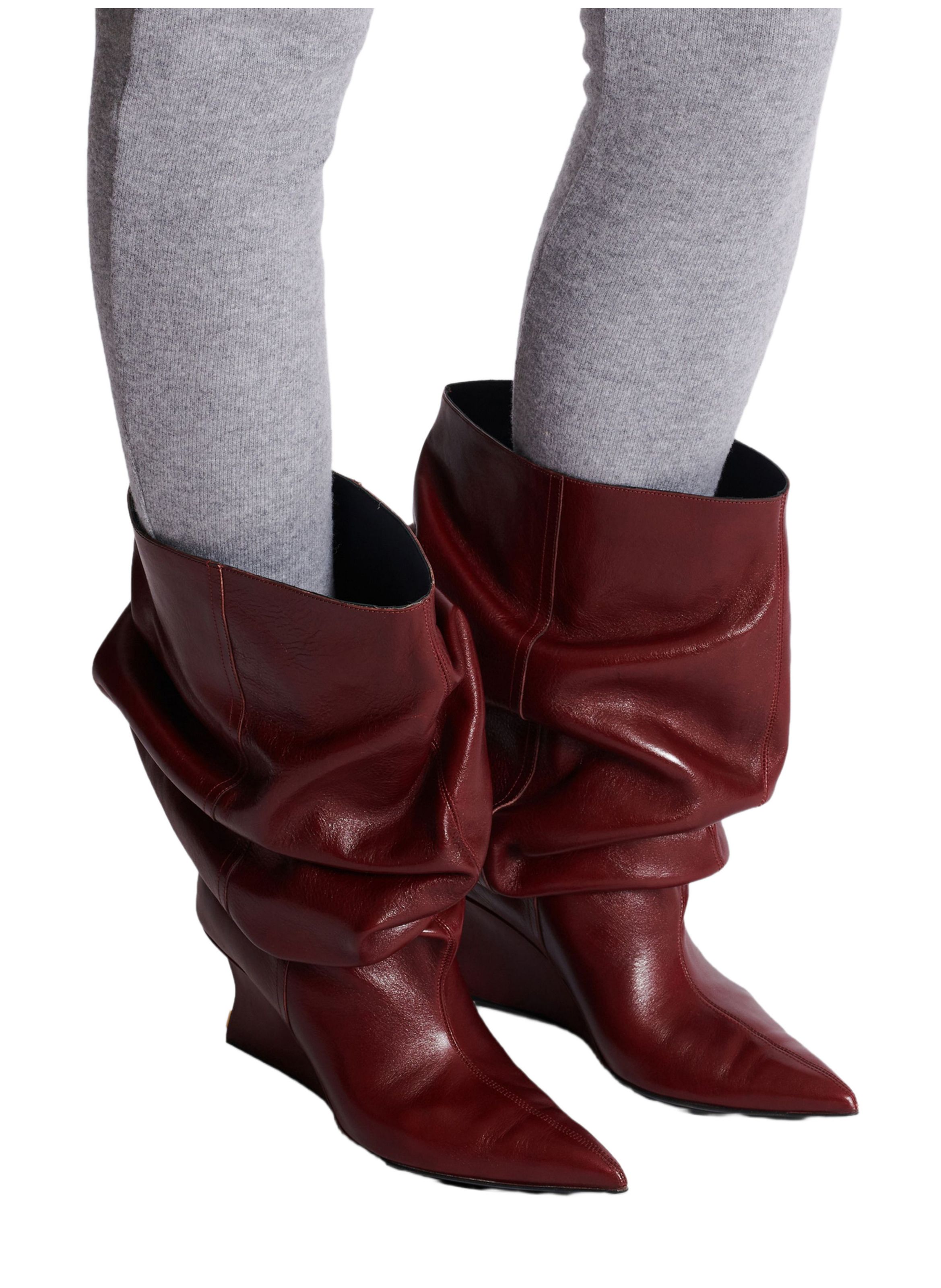 Bottines wedge BALMAIN Marron