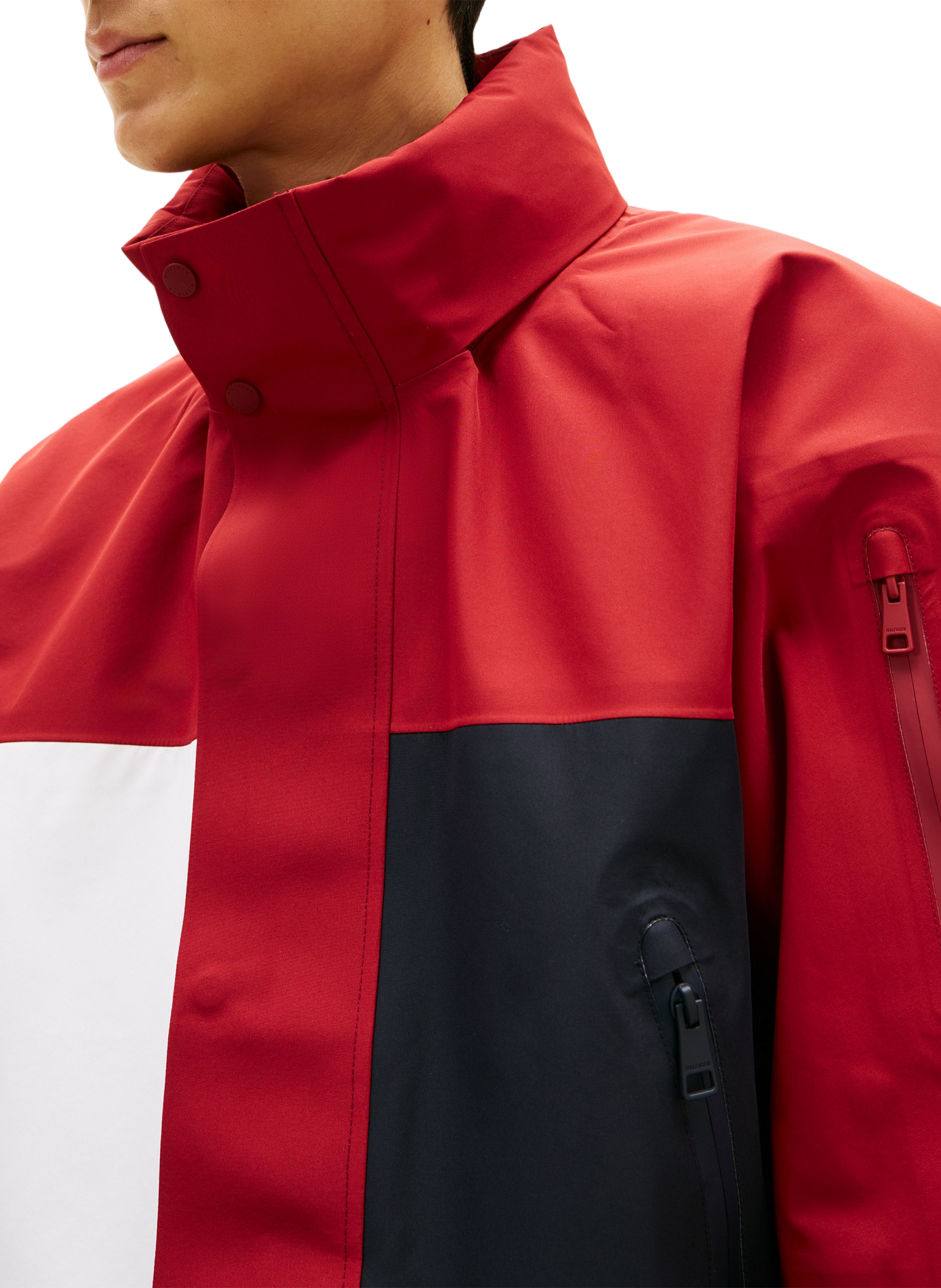 Blouson imperméable à col montant TOMMY HILFIGER Red