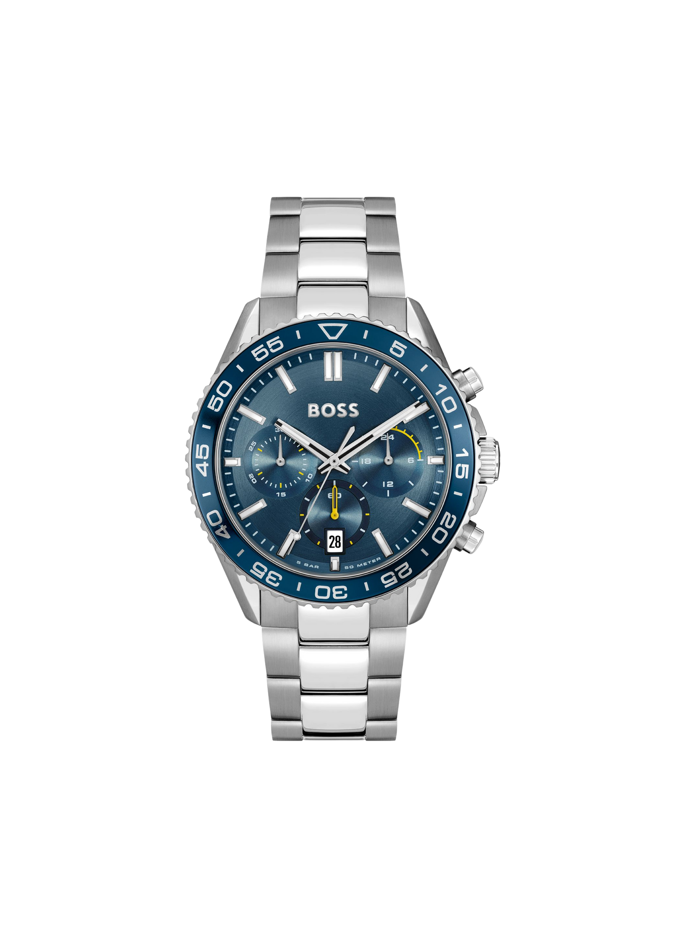 Quarz Armbanduhr aus Edelstahl BOSS MONTRES Blau