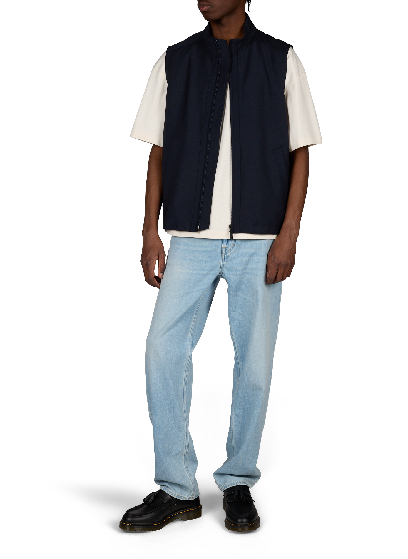 Veste zippée sans manches ETON Bleu
