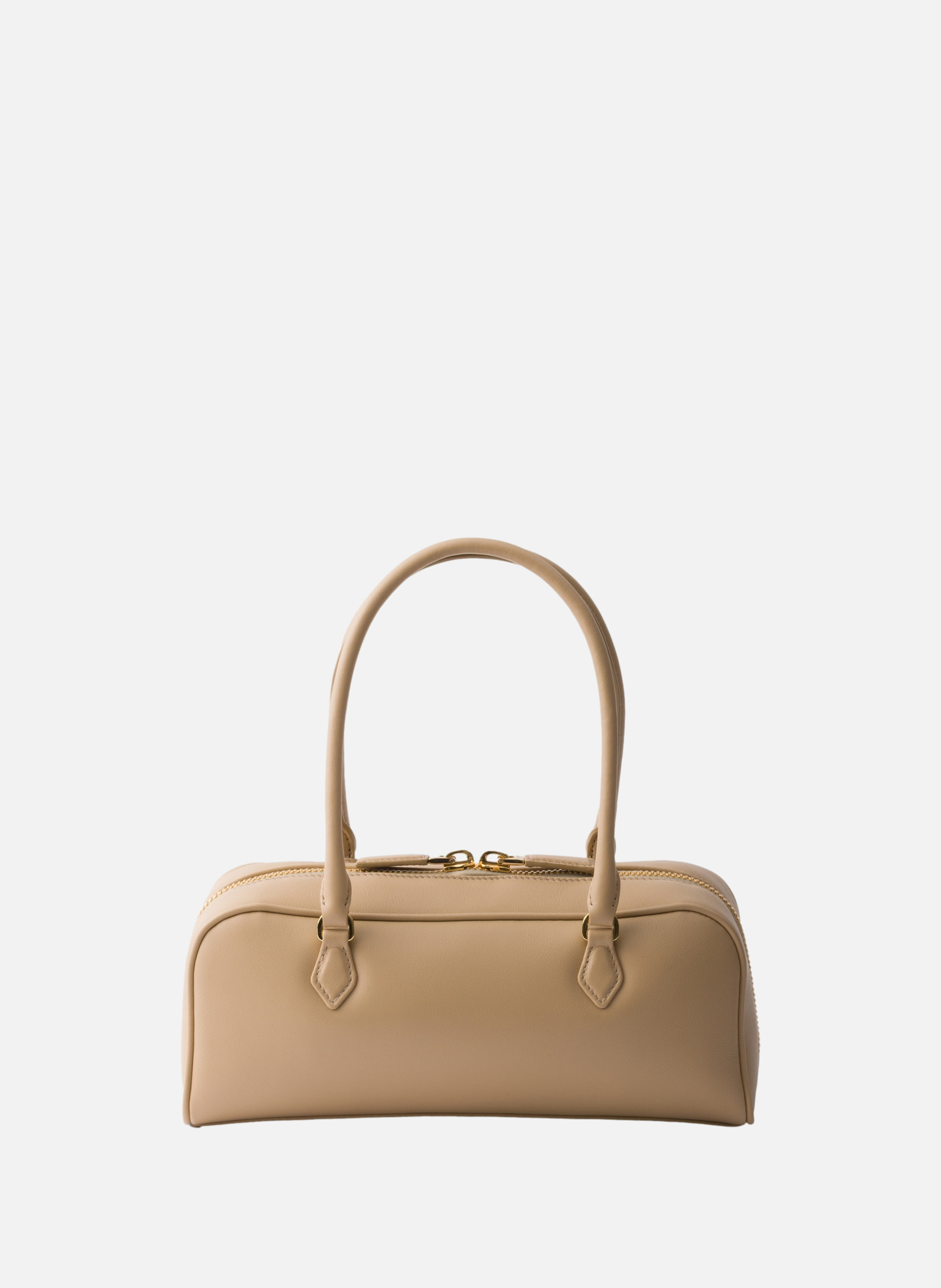 Sac à main en cuir PRADA Beige