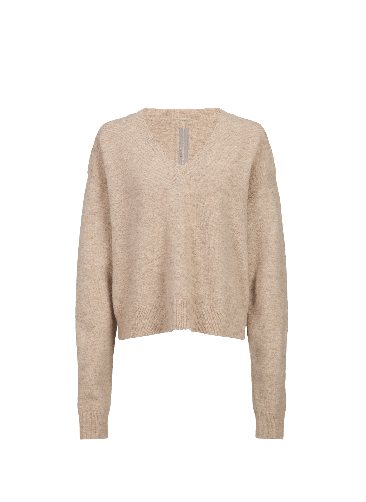 Ruime V-halstrui van gemengde alpacawol RICK OWENS Bruin