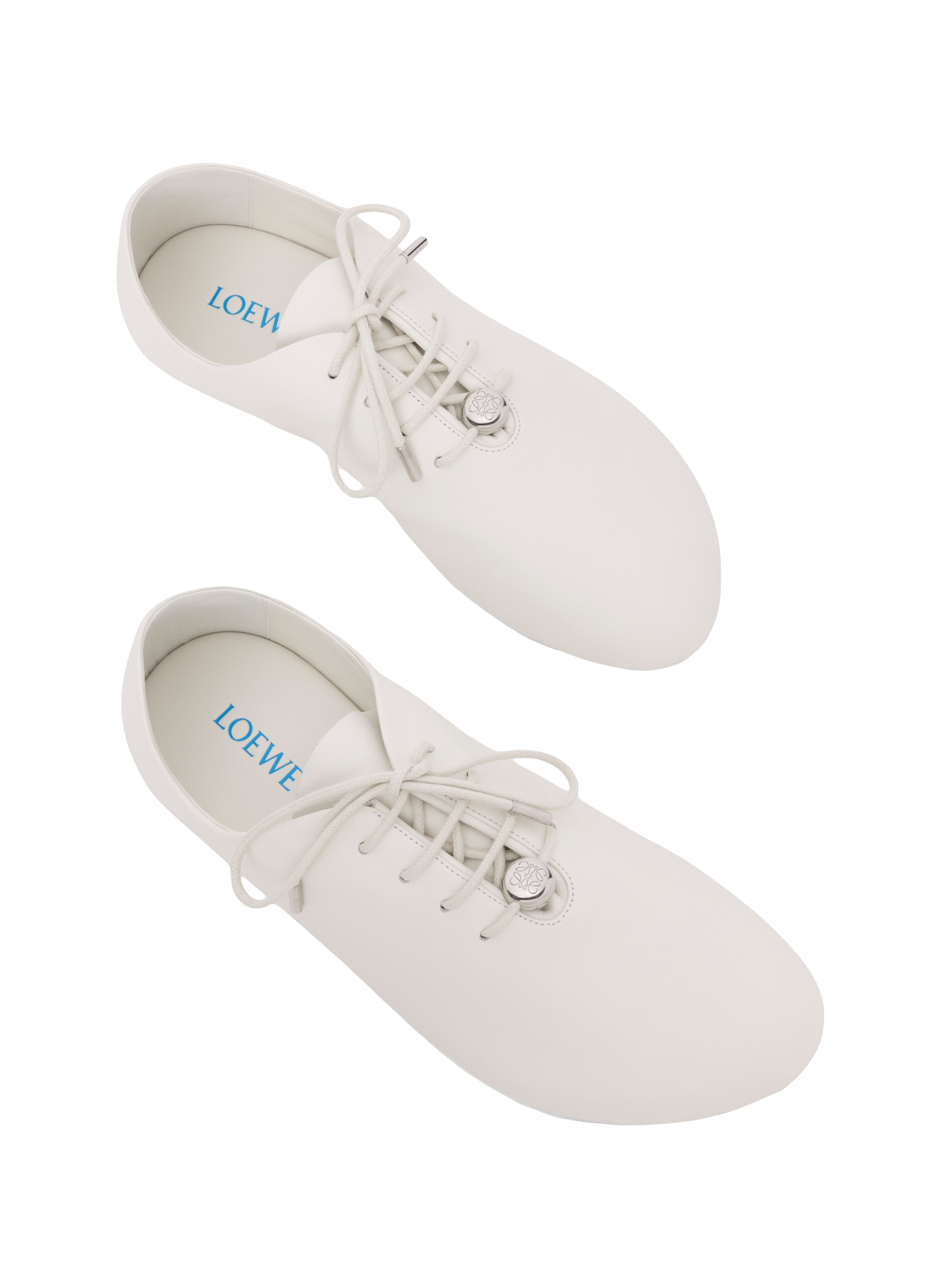 Schnürschuhe Pebble Soft aus Lammnappaleder LOEWE Weiss