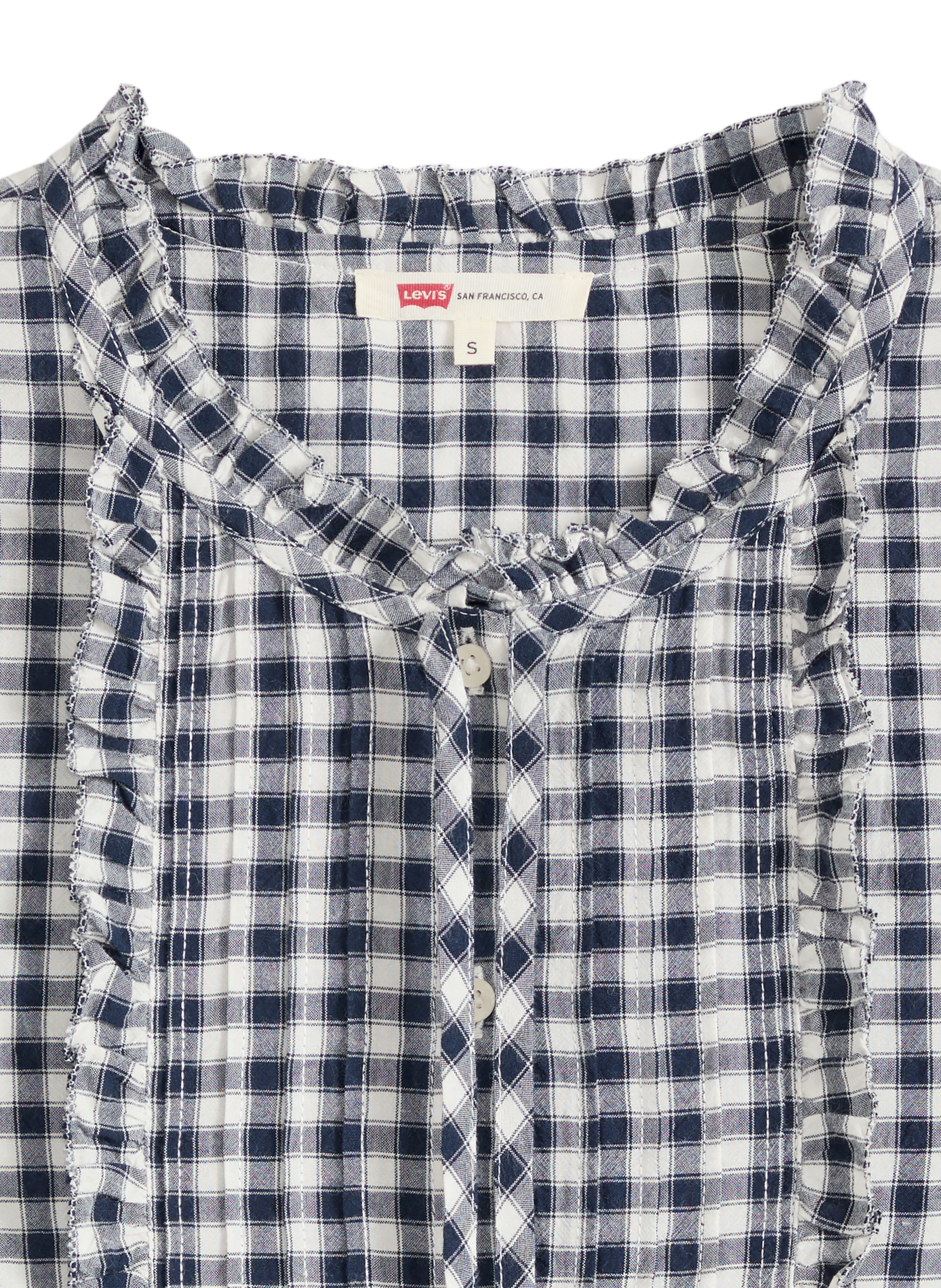 Mouwloze geruite slim fit blouse Shelby LEVI'S Blauw
