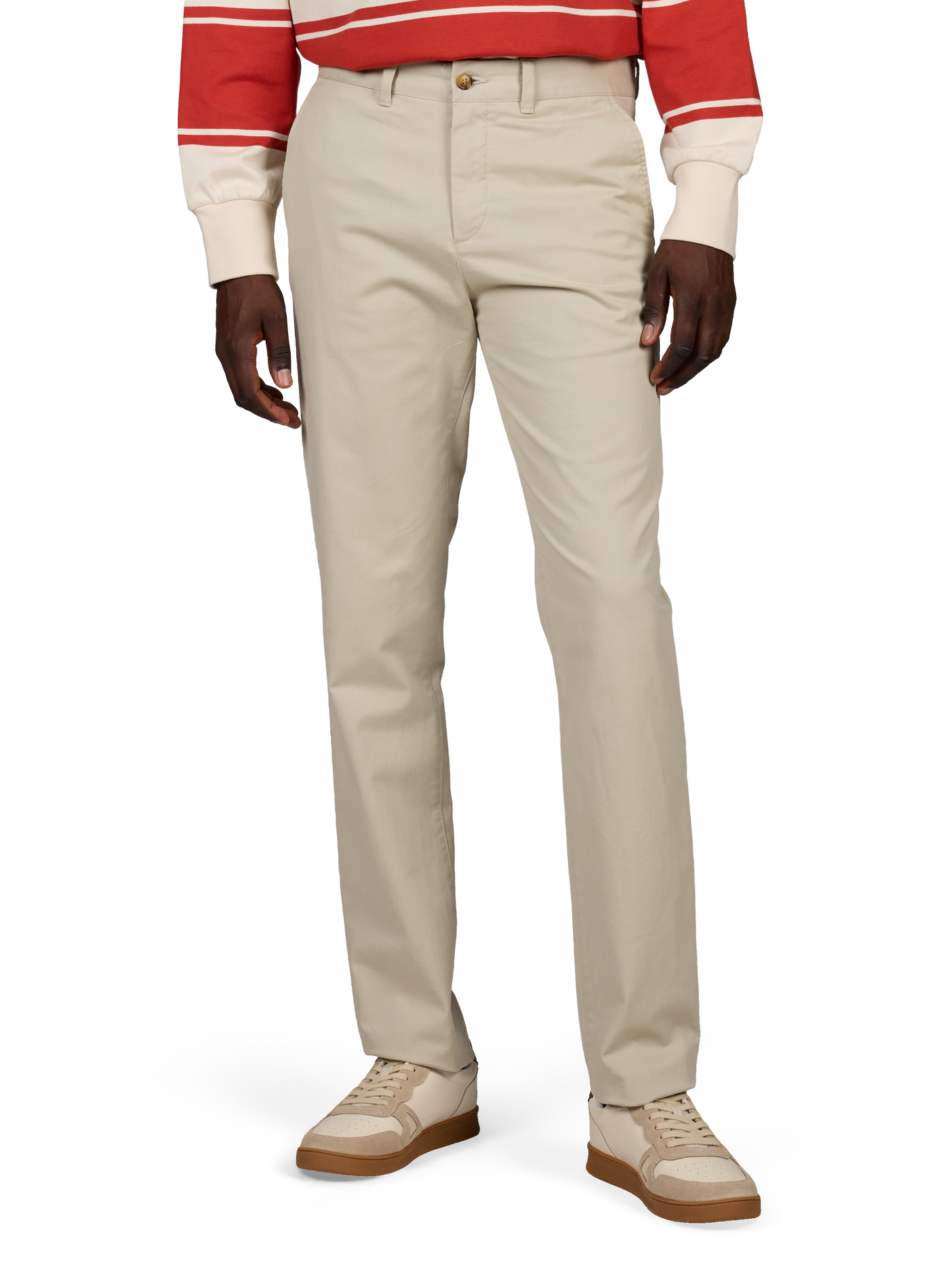 Pantalon slim en coton mélangé GANT Beige