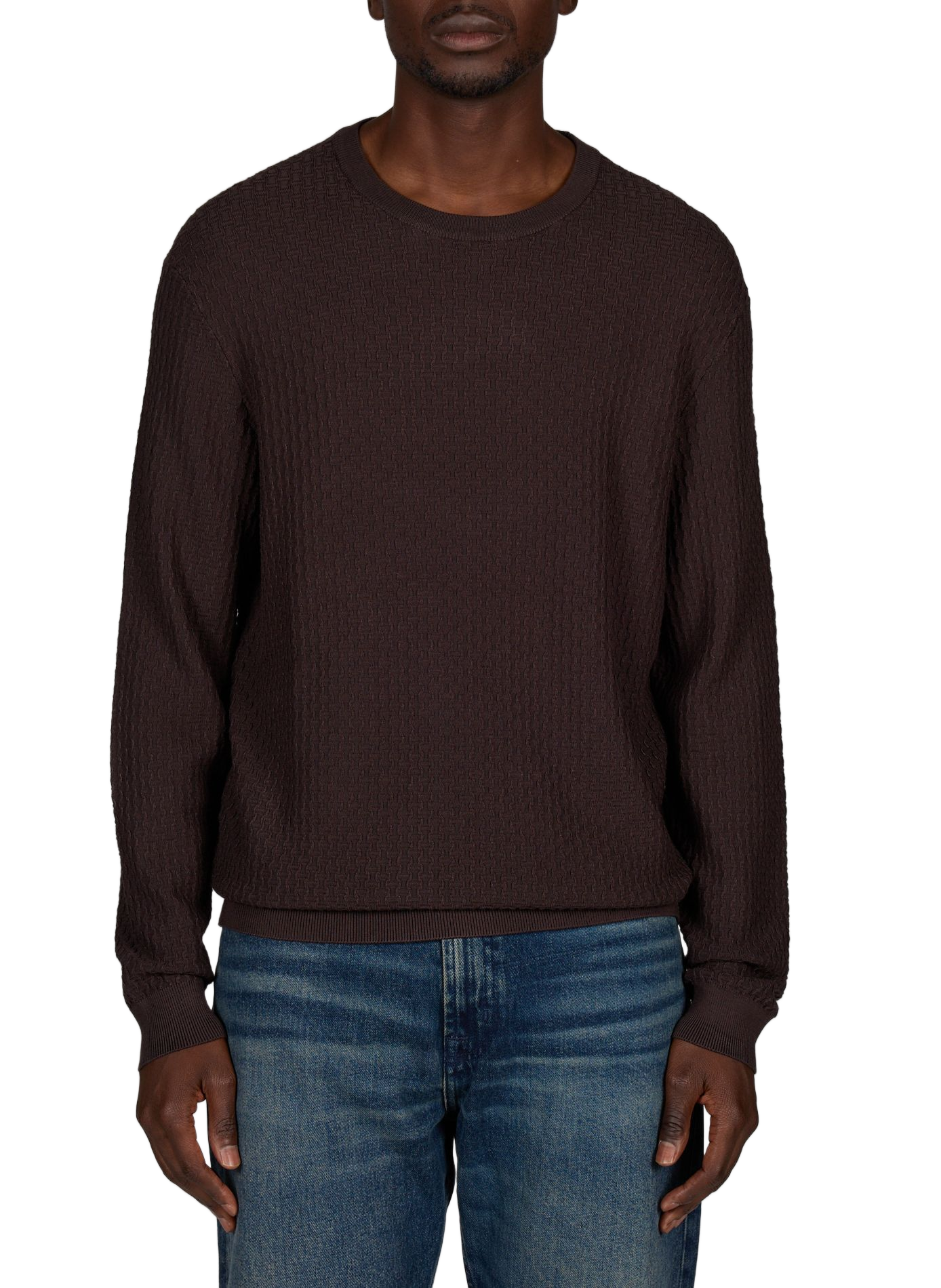 Gestructureerde trui ARMANI EXCHANGE Bruin