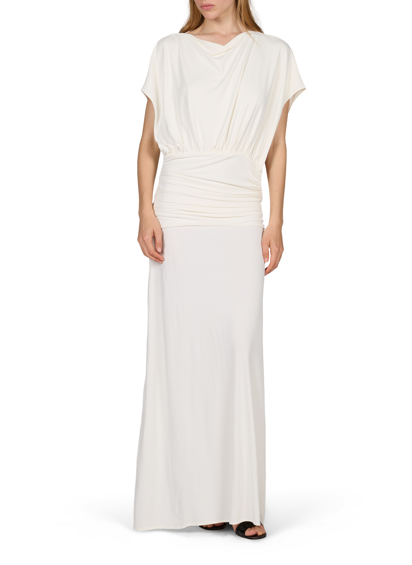 Robe longue avec détails froncés ARAKII Blanc