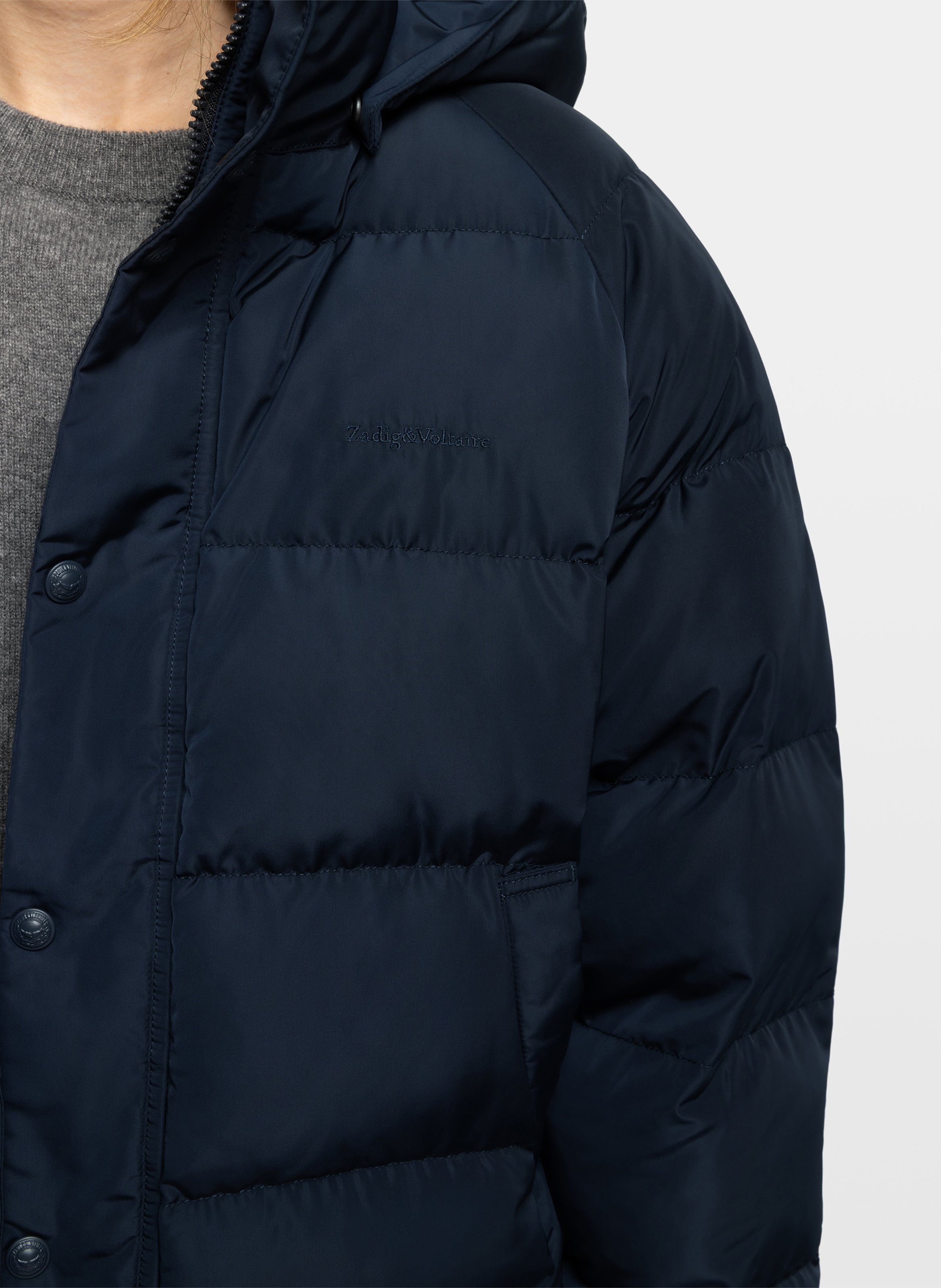 Doudoune droite col à capuche kelis ZADIG&VOLTAIRE Bleu