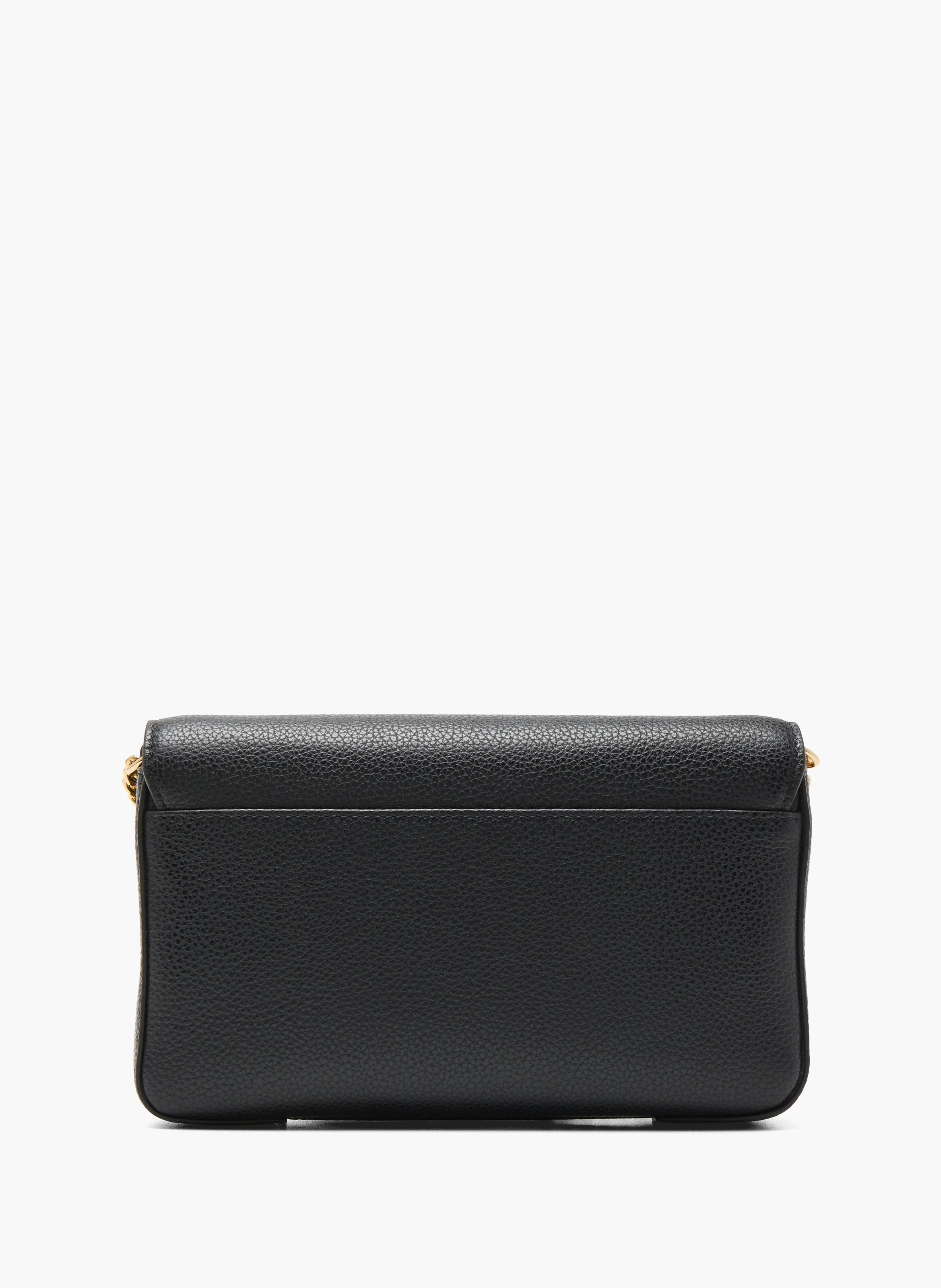 Pochette chaine avec porte-cartes amovible enveloppe de lancel en cuir LANCEL Noir