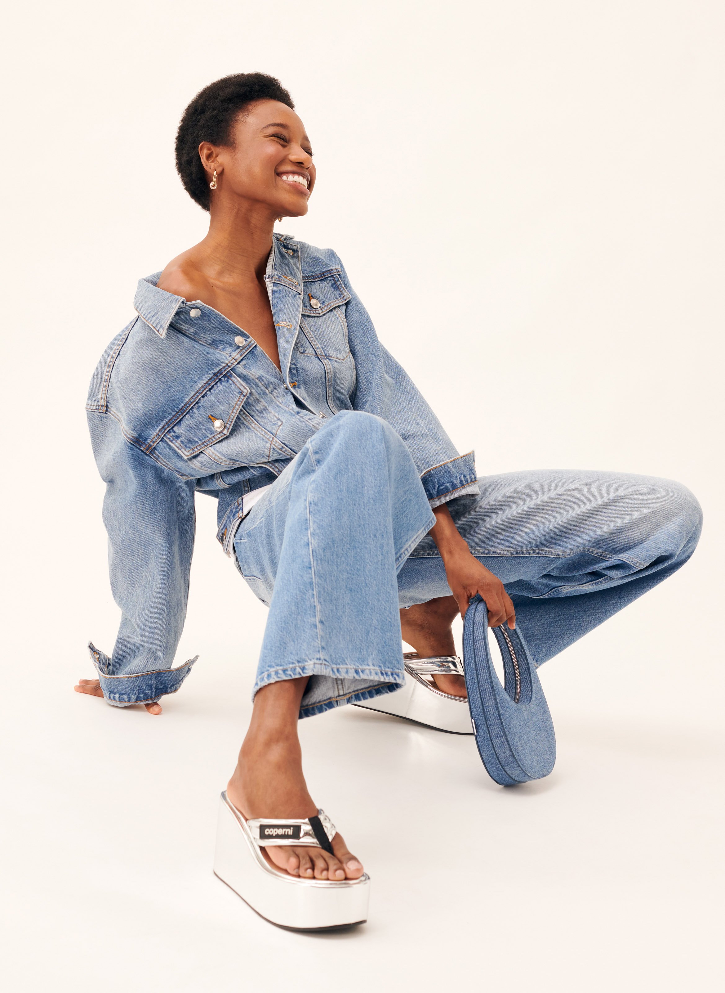 Platform flip flops COPERNI Silver