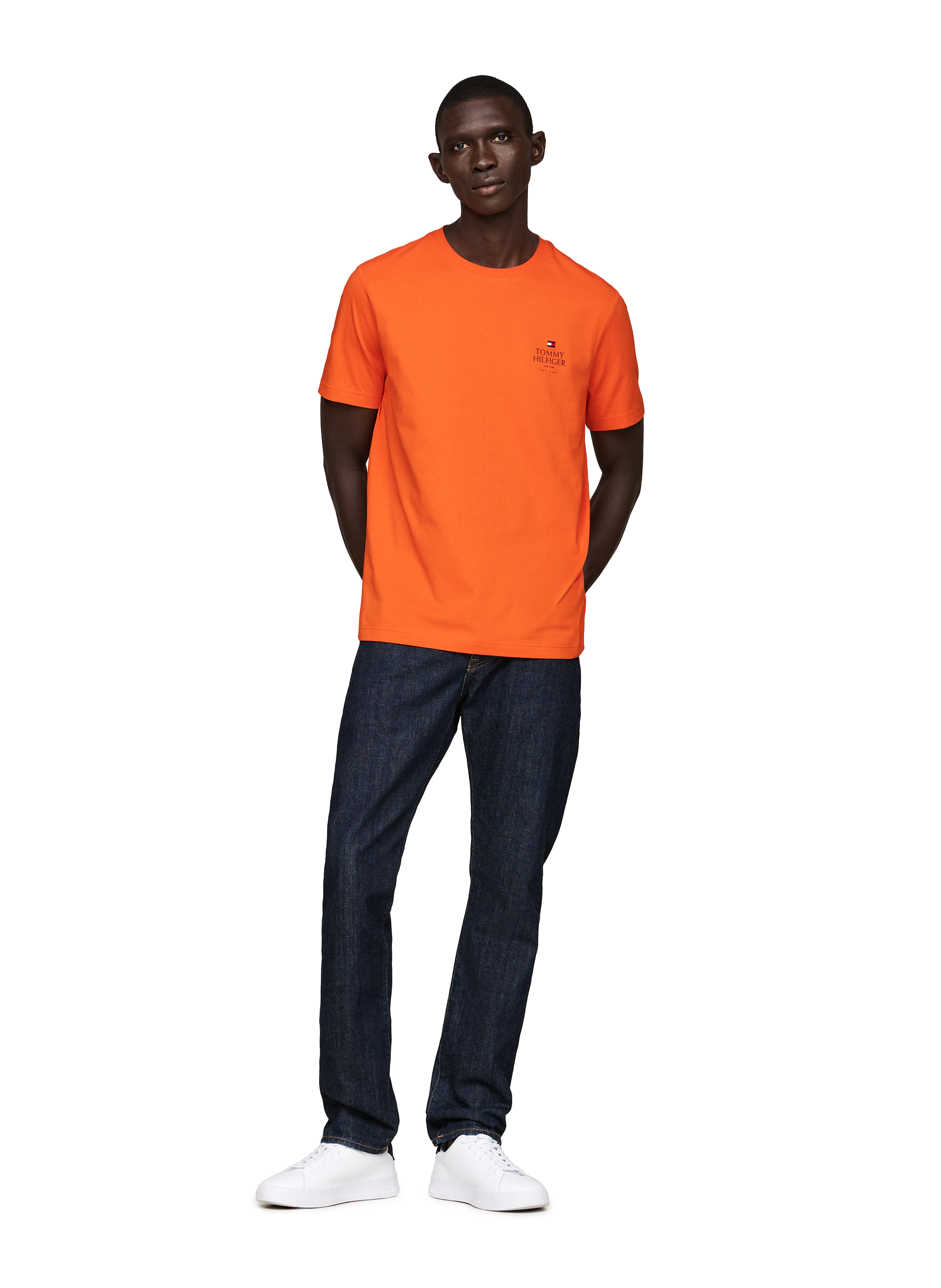 Cotton T-shirt TOMMY HILFIGER Orange