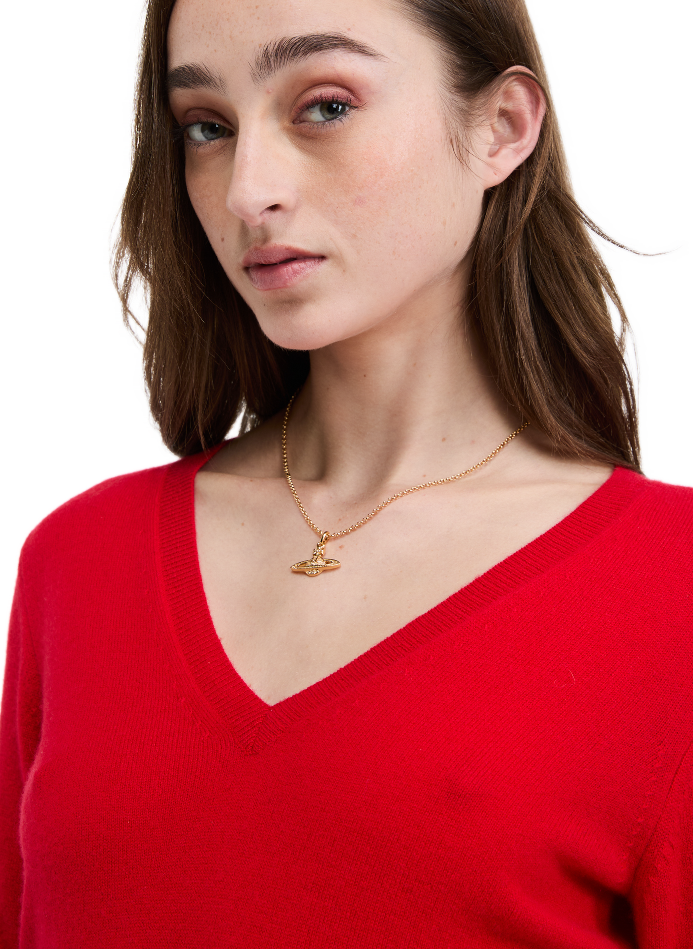 Pull en cachemire AU PRINTEMPS PARIS Rouge