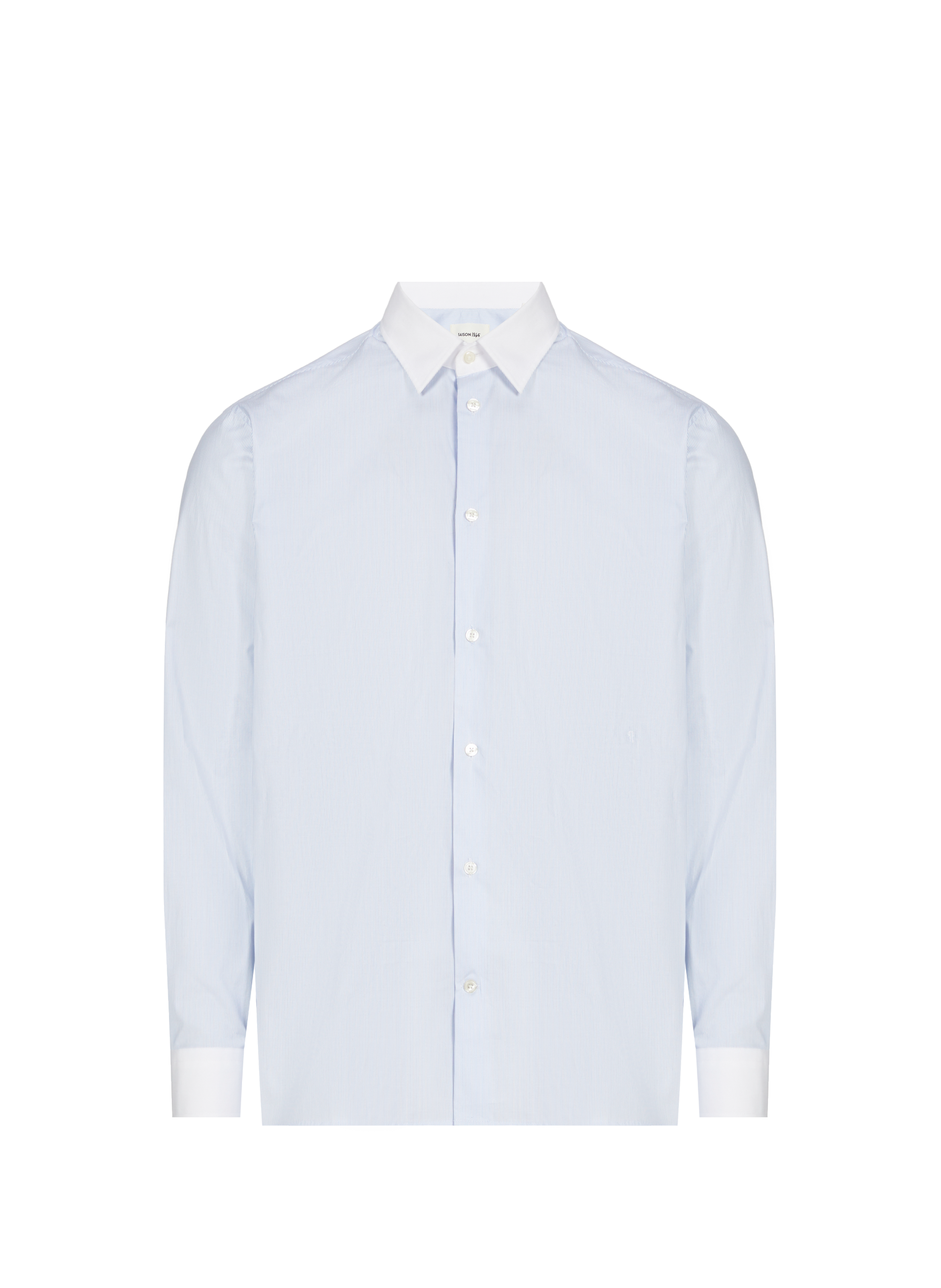 Chemise à rayures en coton SAISON 1865 Bleu