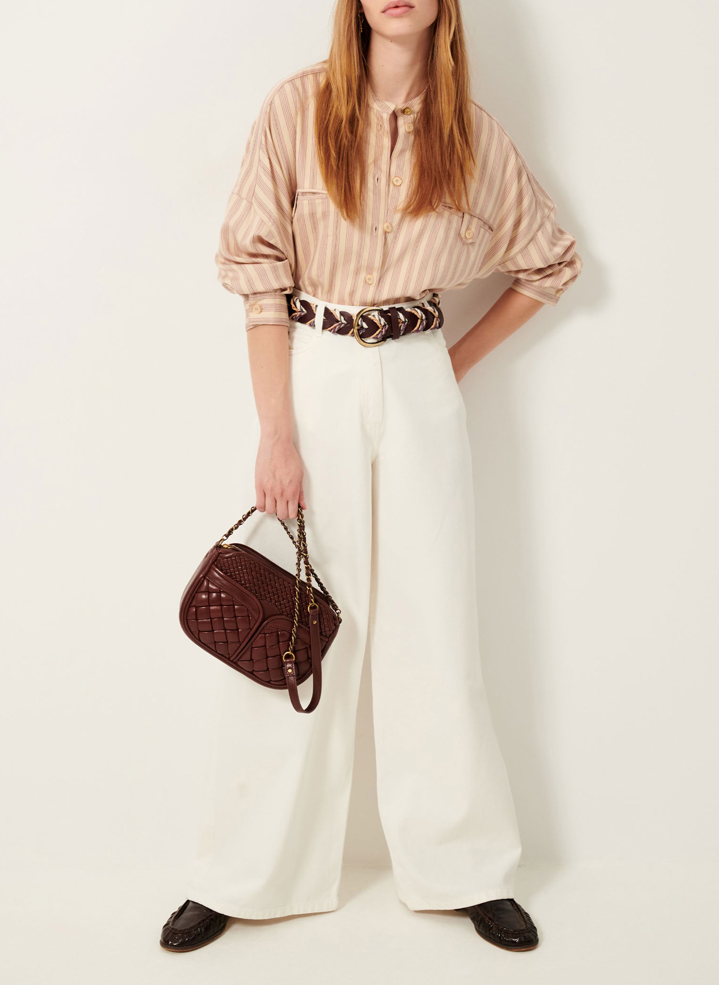 Chemise oversize col mao orregia SESSUN Rose