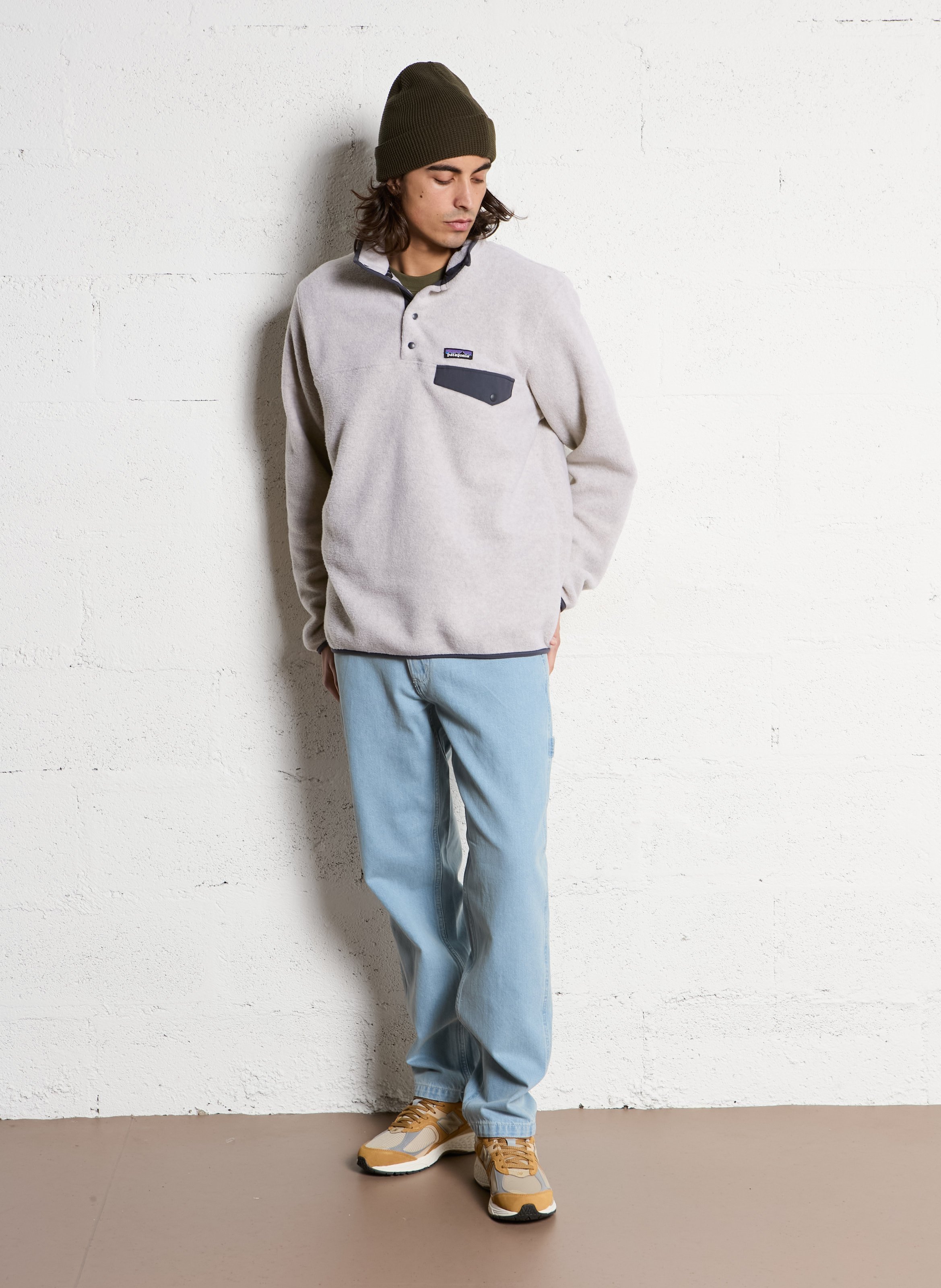 Sweat ample col montant boutonné PATAGONIA Bleu